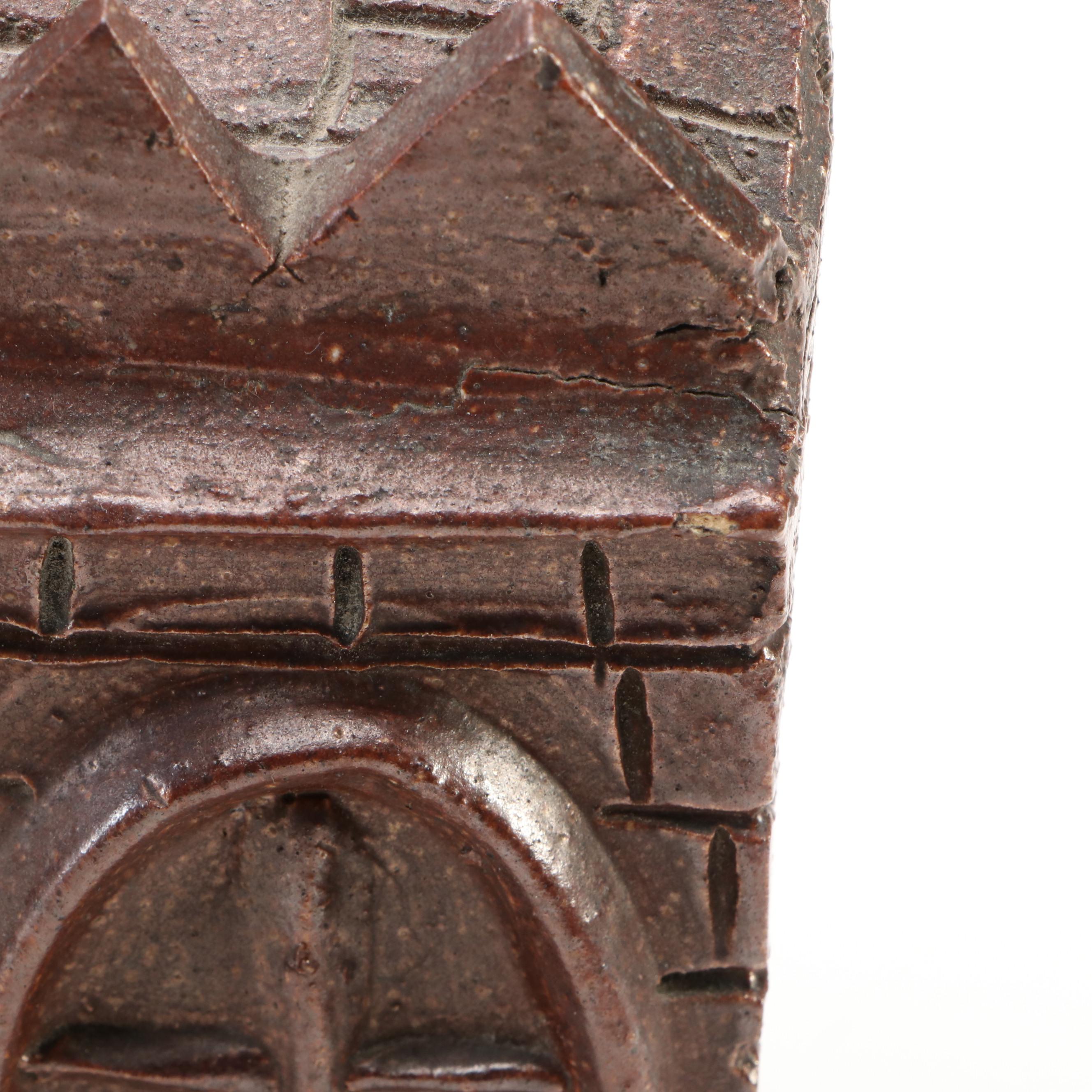 Handmade Ceramic Church-Shaped Coin Bank