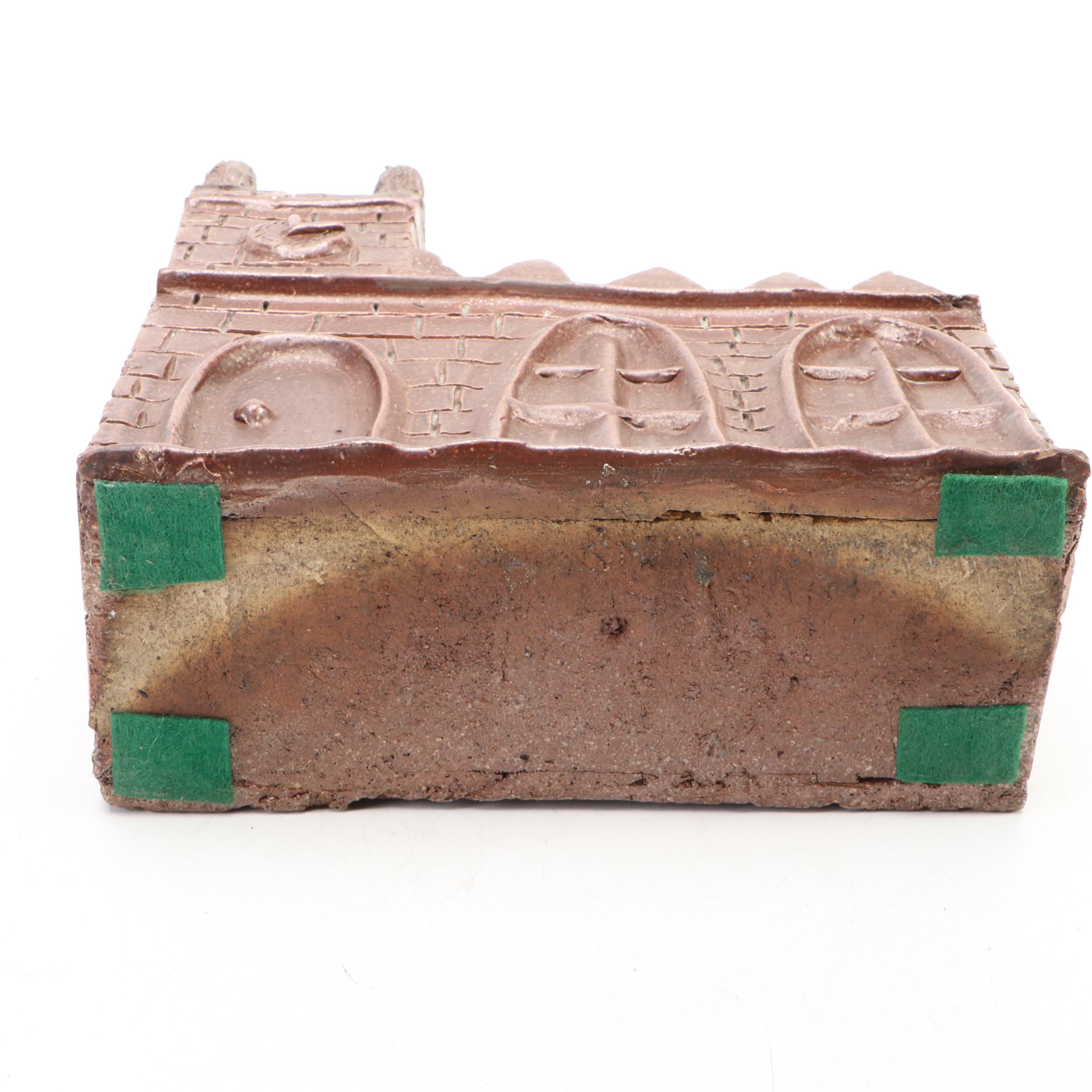 Handmade Ceramic Church-Shaped Coin Bank