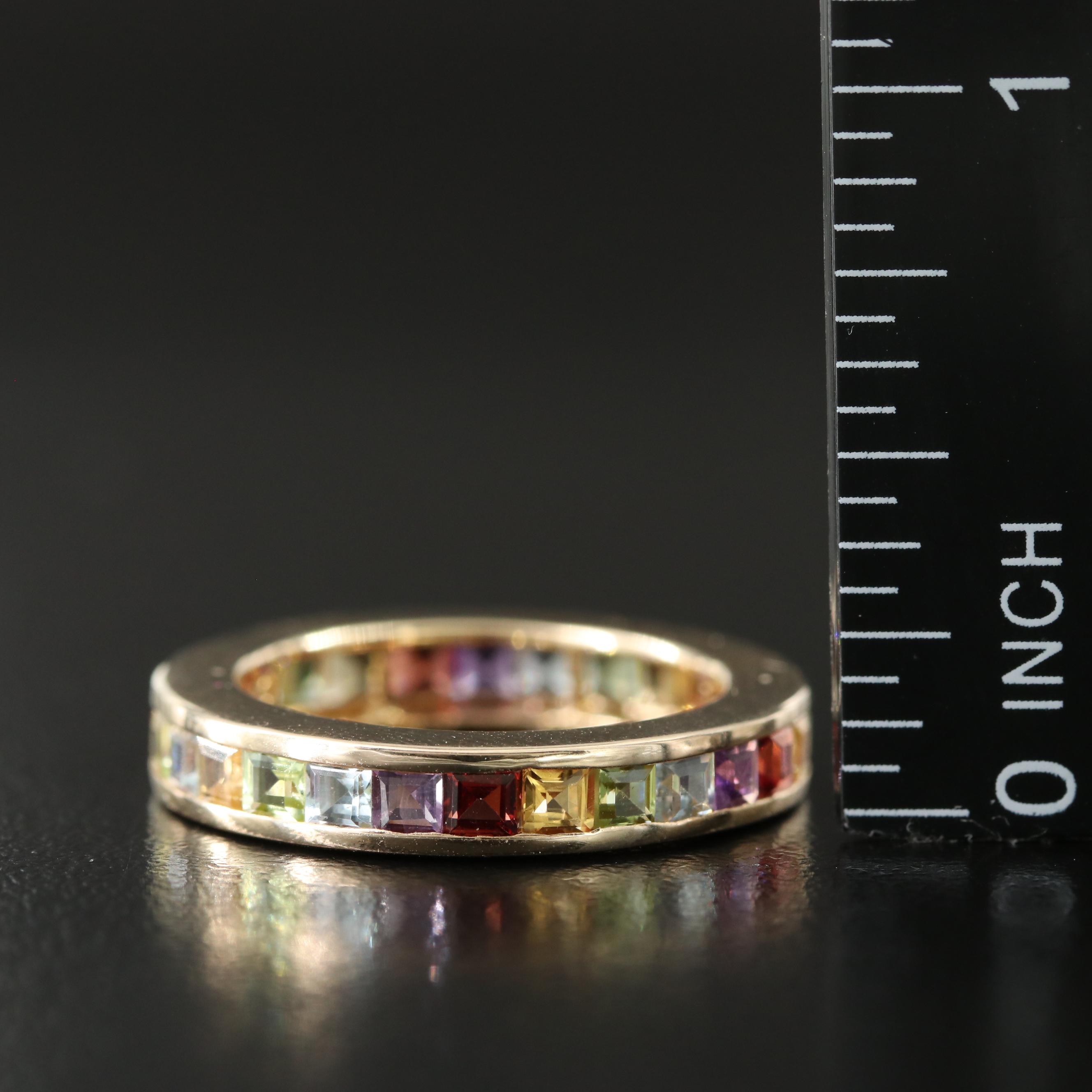 10K Gemstone Eternity Band