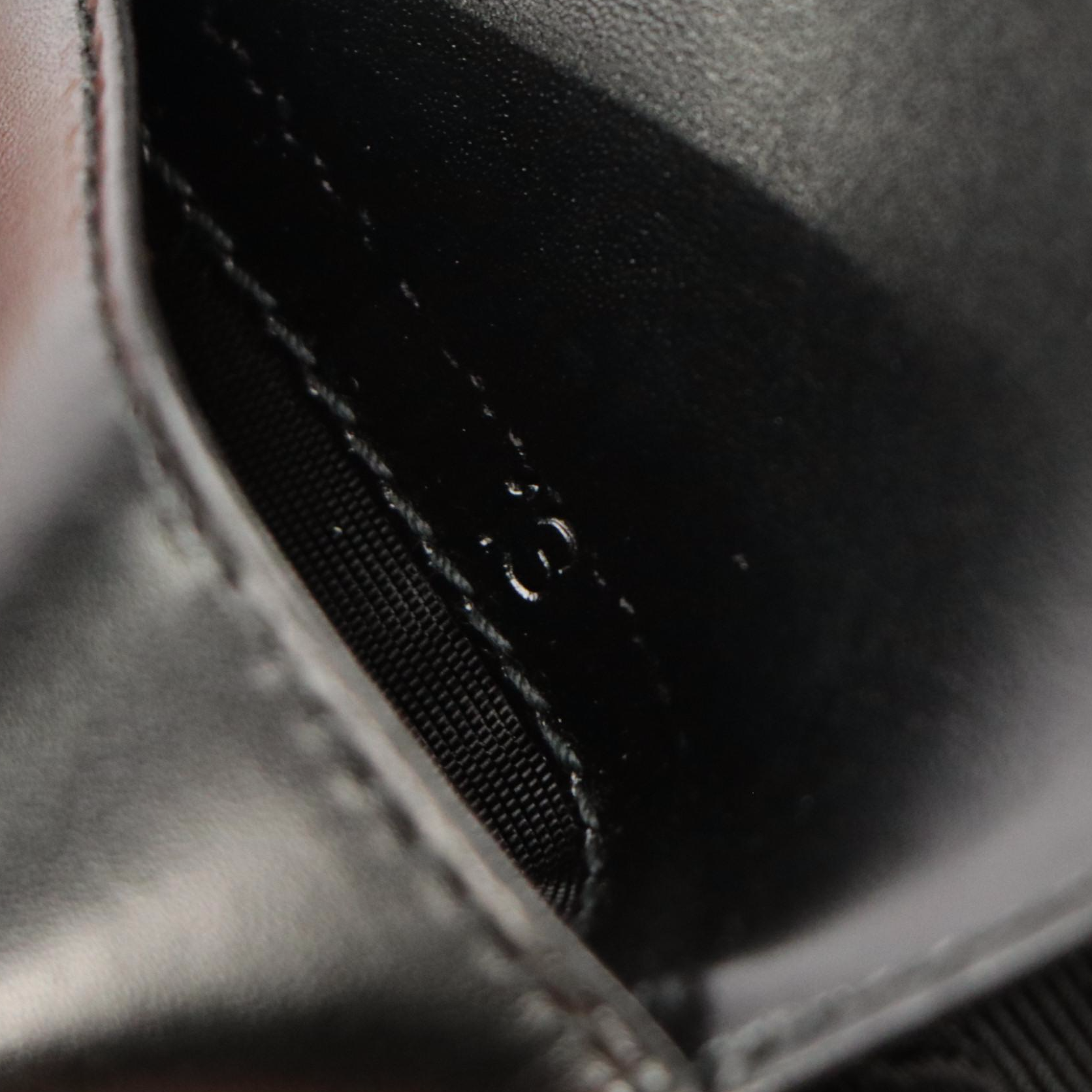 Prada Black Calfskin Leather Checkbook Cover