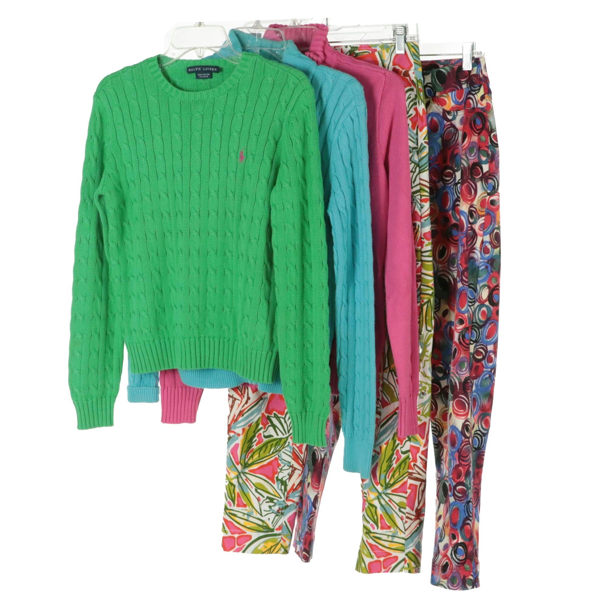 Ralph Lauren and Ralph Lauren Sport Cable Knit Sweaters and Slim-Station Pants