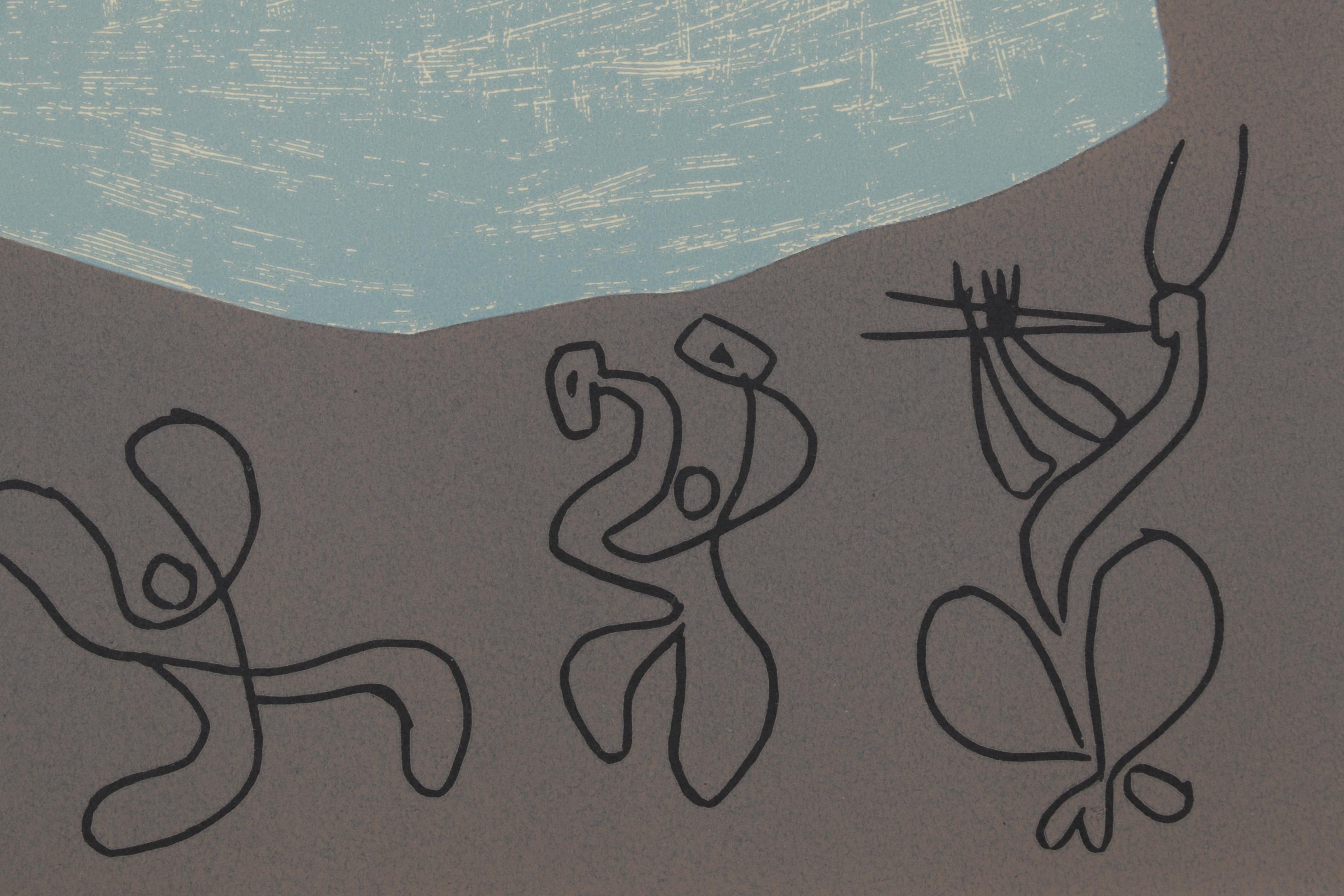 Pablo Picasso Linocut "Bacchanal with Bull," 1962