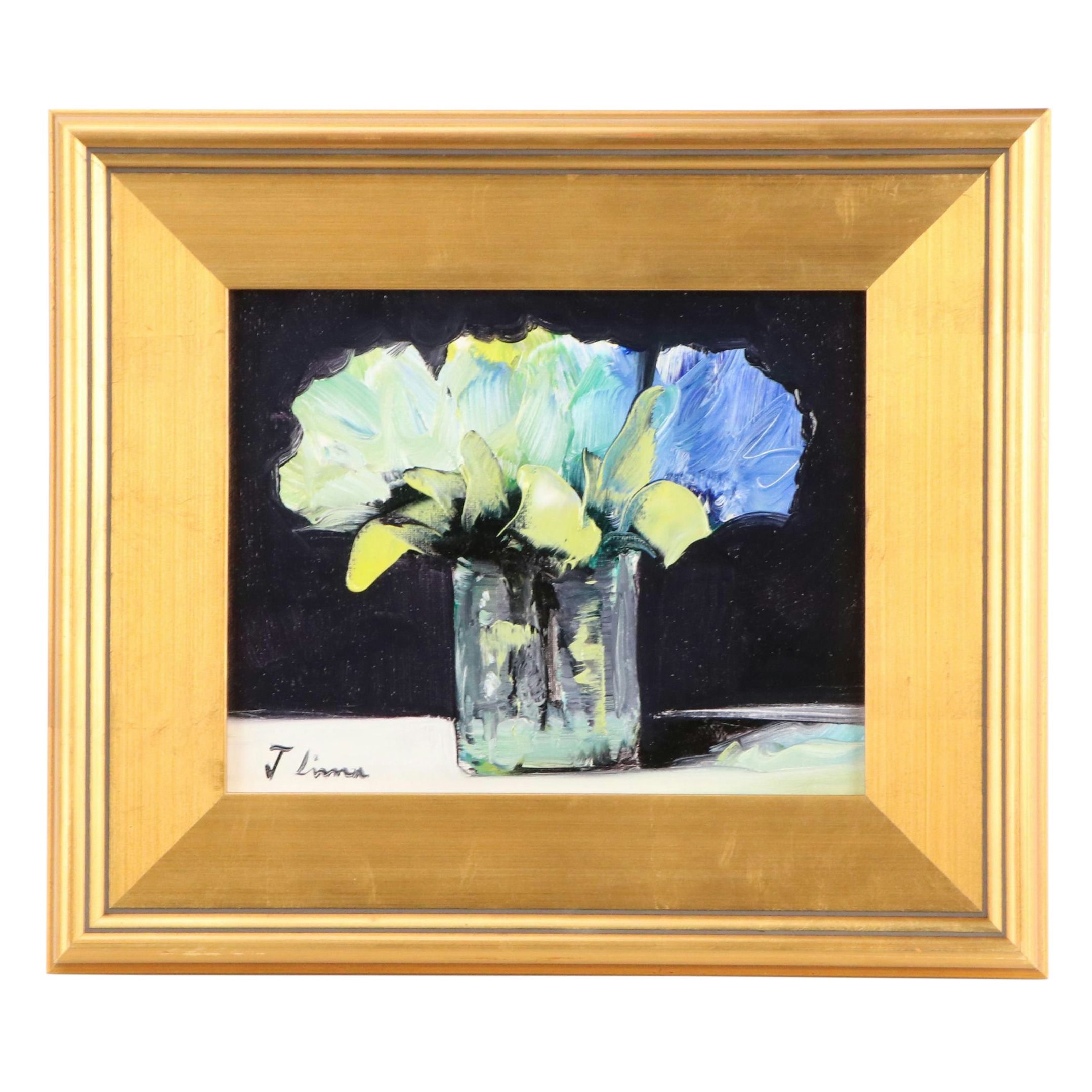 José M. Lima Floral Still Life Oil Painting, 2025