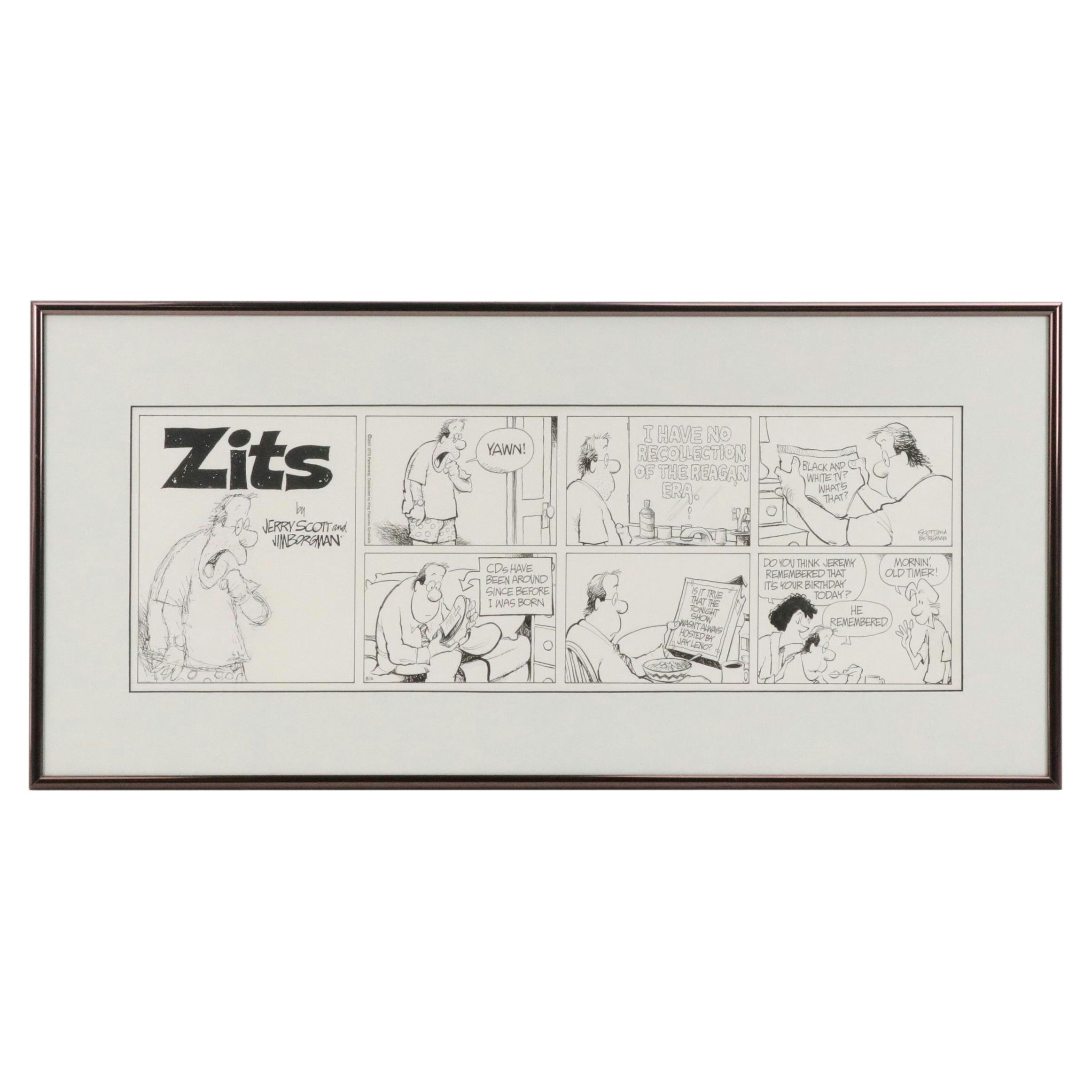 "Zits" Ink Comic Strip by Jerry Scott and Jim Borgman, 2001