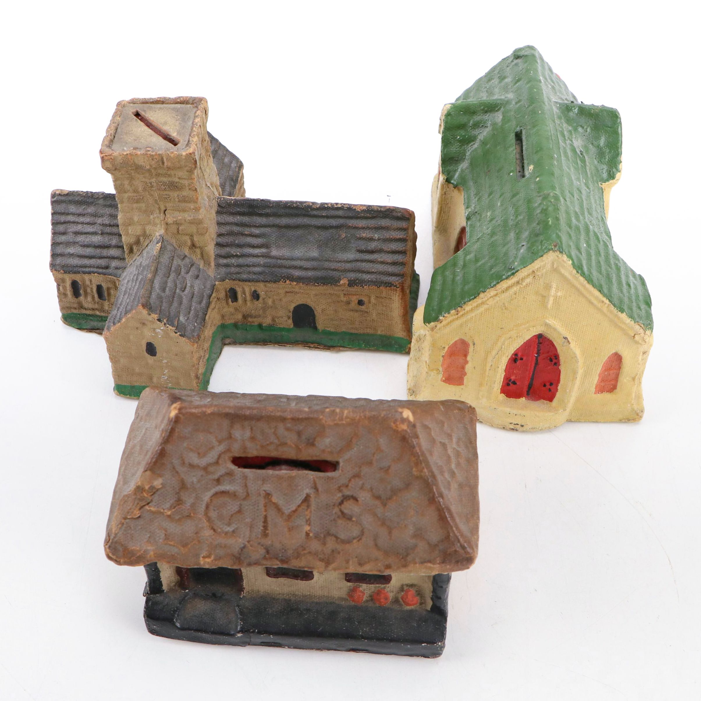 Congregational and Other Church Fund Papier-Mâché Coin Banks