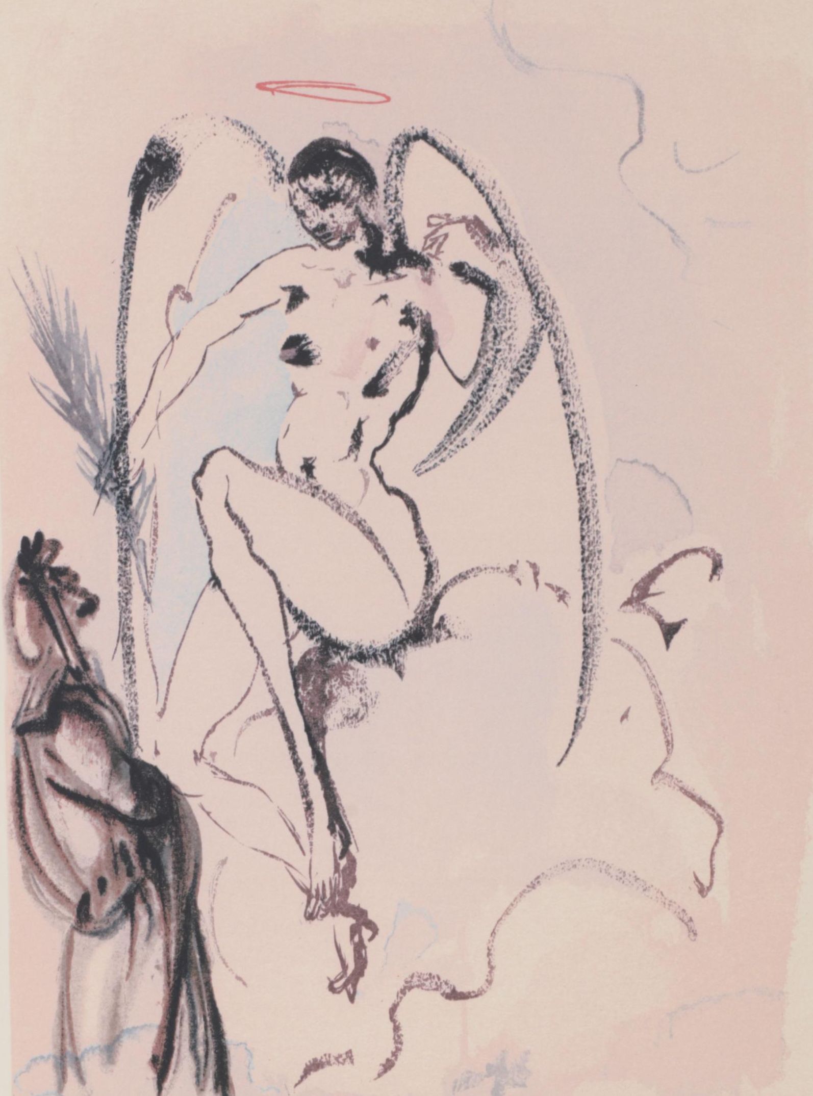 Giclée after Salvador Dalí Divine Comedy Woodblock Prints with Text