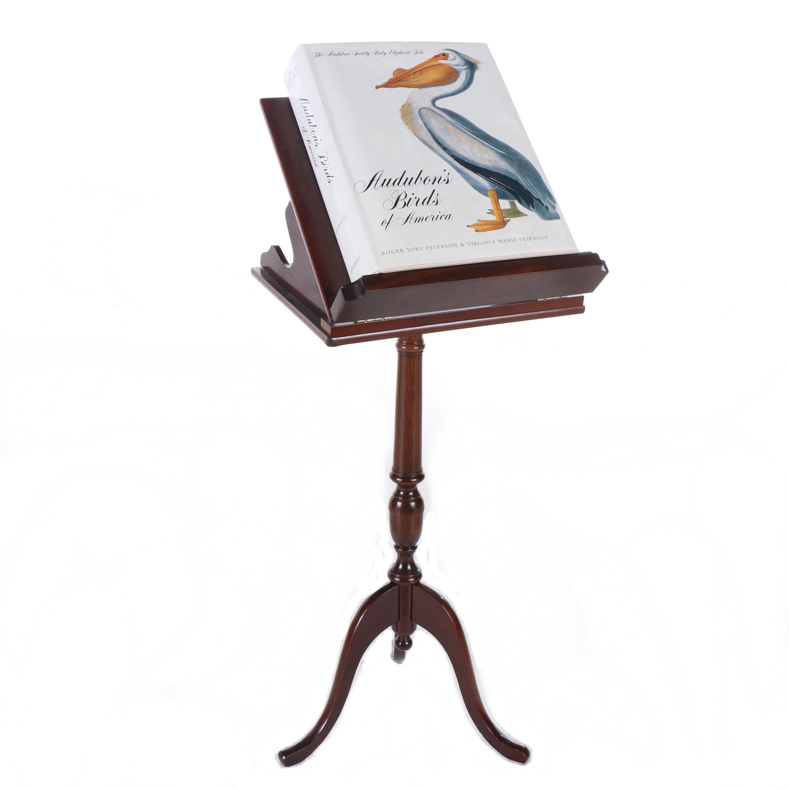 The Bombay Company Queen Anne Style Wooden Book Stand with Book