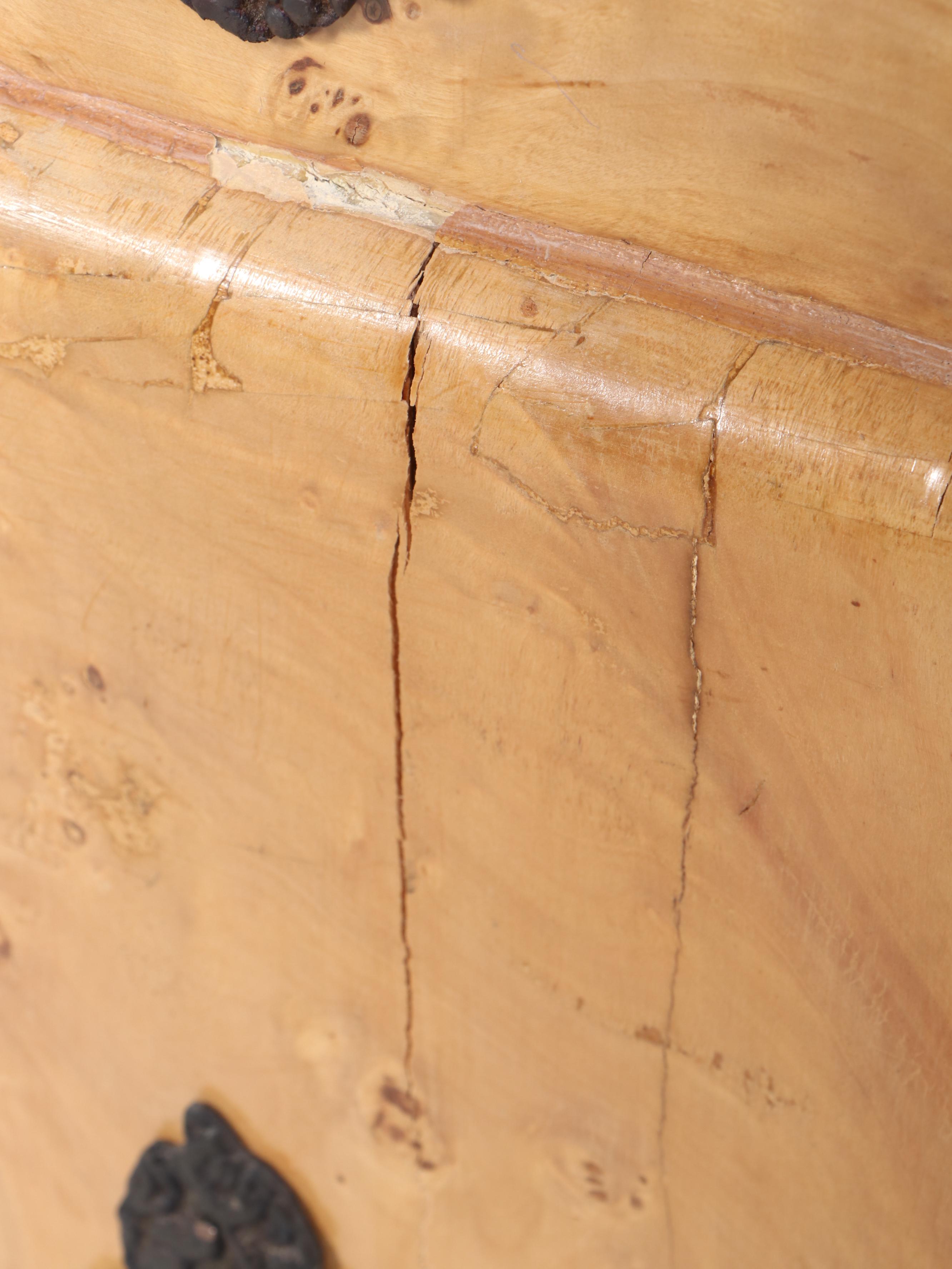 Maple Burlwood Veneer Pillar with Metal Accents