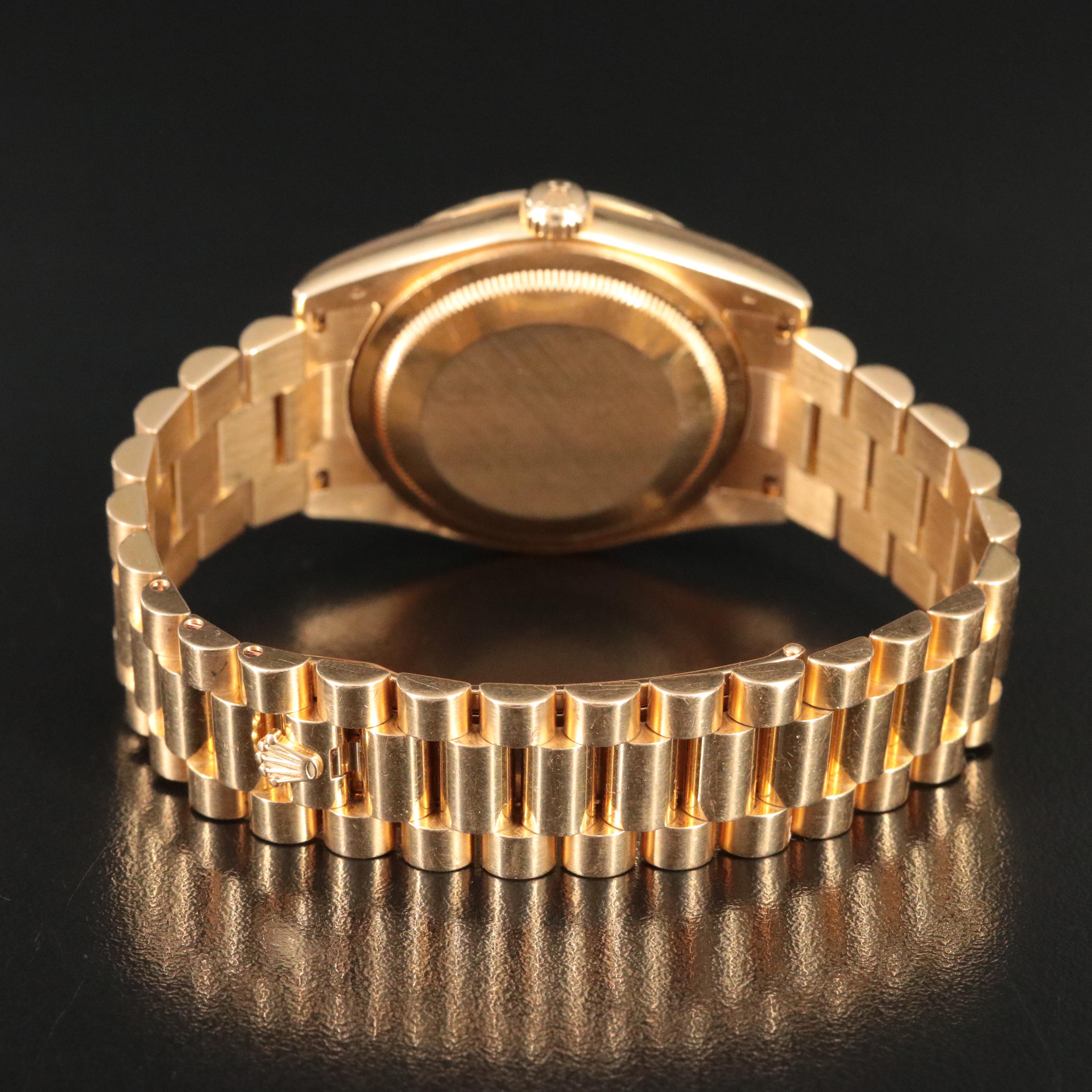 2001 Rolex Factory Diamond Case Jubilee Dial Day-Date President Watch