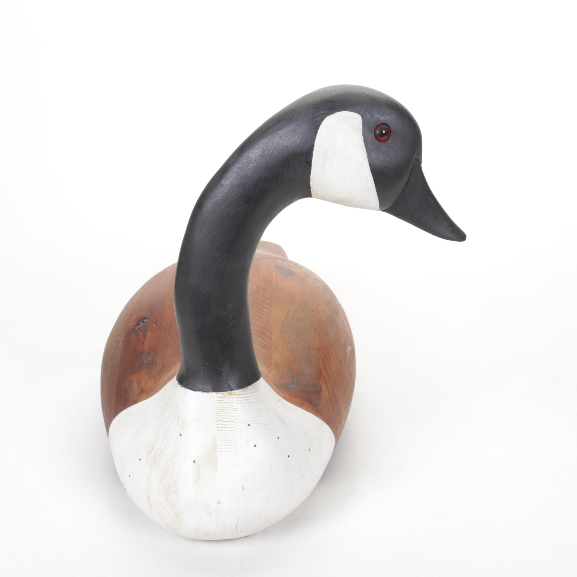 French Broad River Decoy Company Carved Wood Canada Goose, 1984