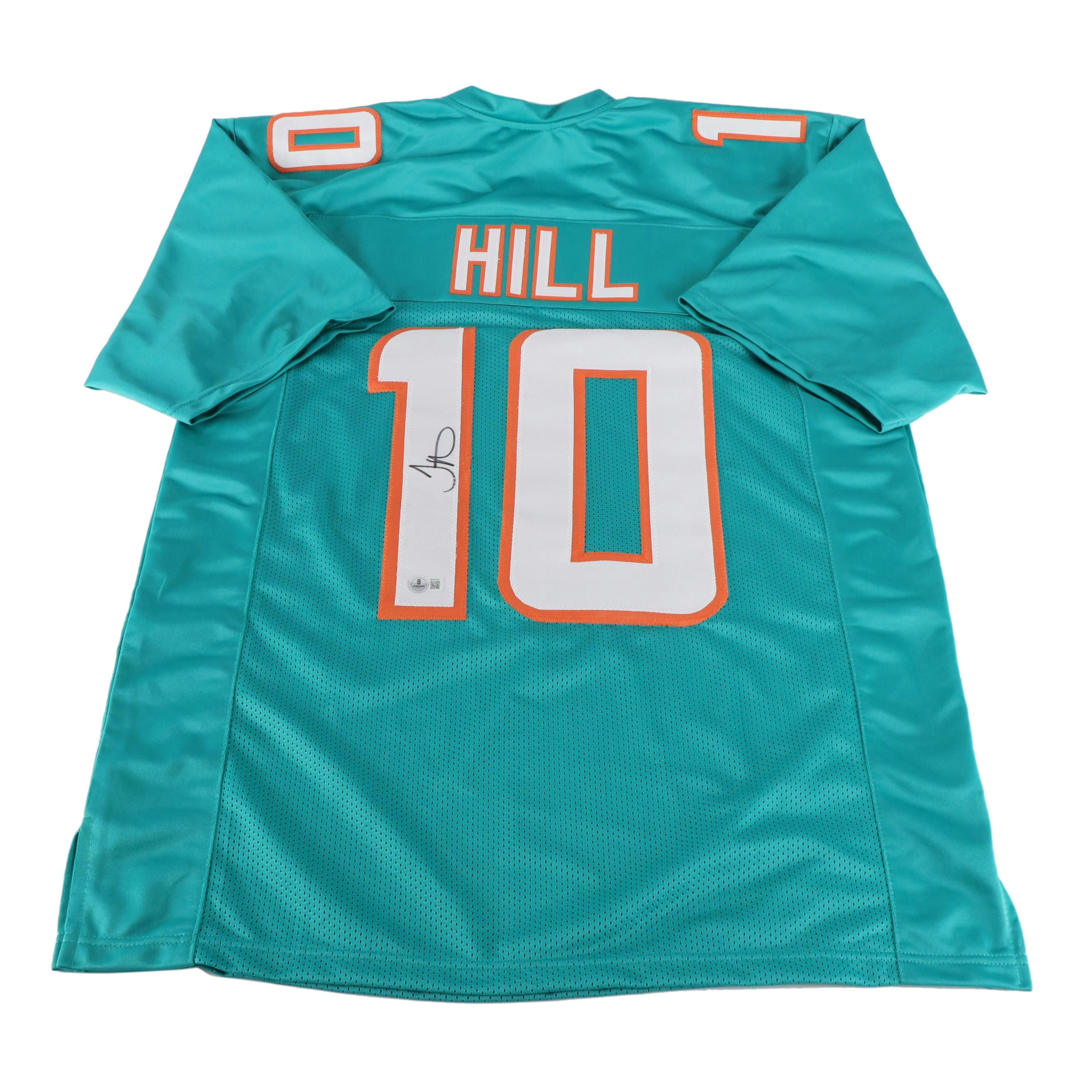 Tyreek Hill Signed Miami Dolphins Football Jersey, Beckett