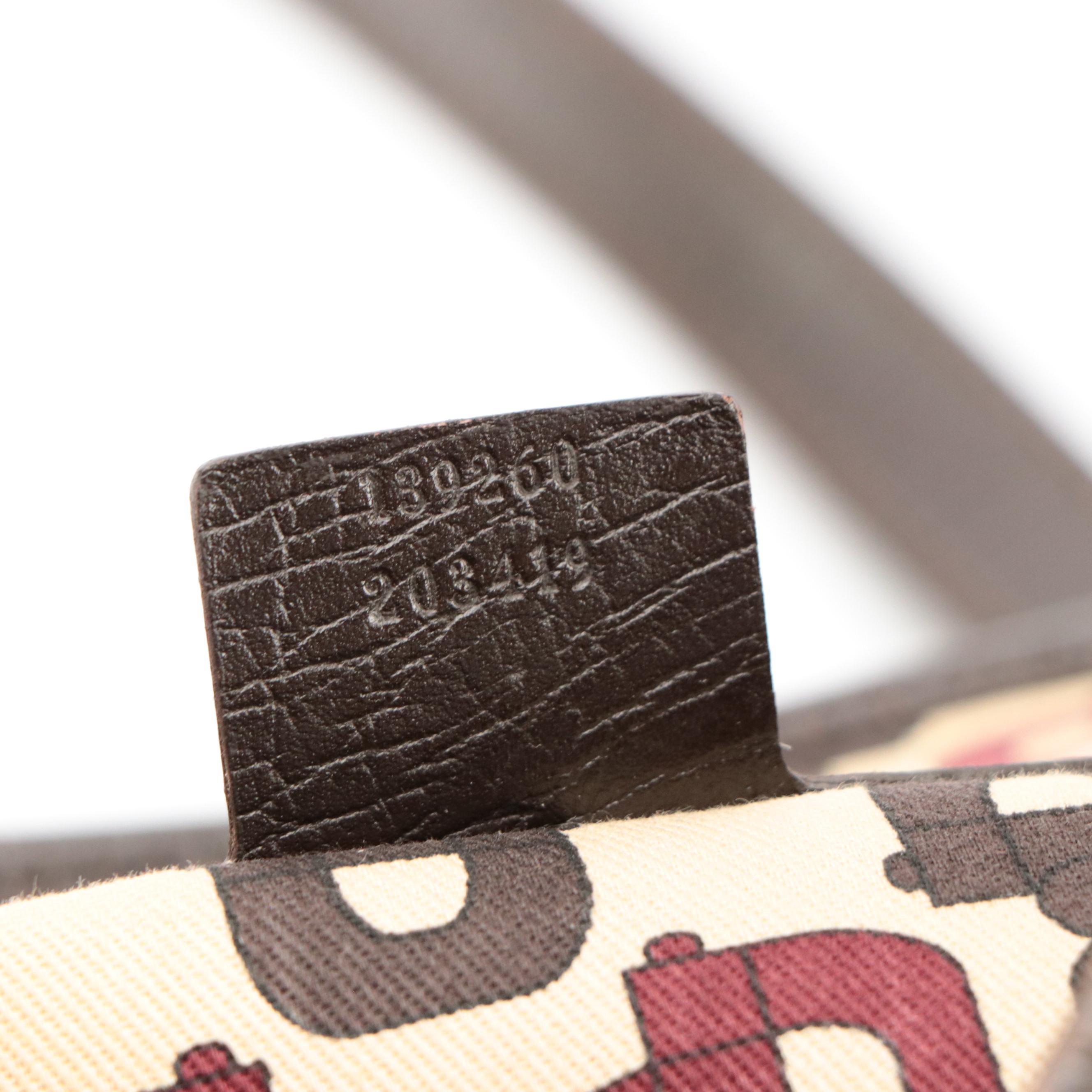 Gucci GG Canvas, Web Stripe, and Leather Sherry Line Tote Bag