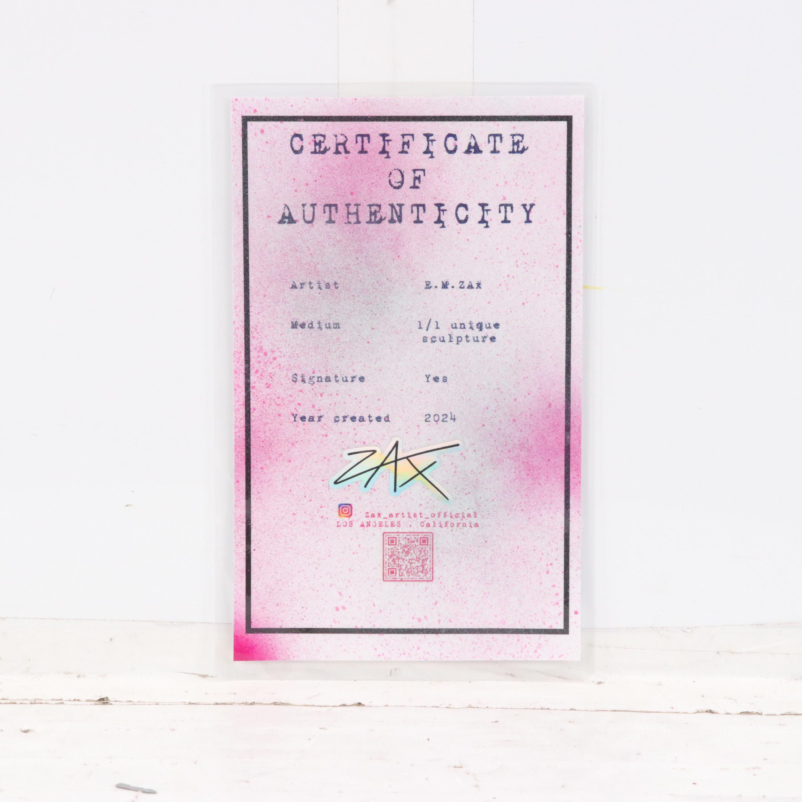 E.M. Zax Hand-Painted Metal Motorcycle Replica, 2024