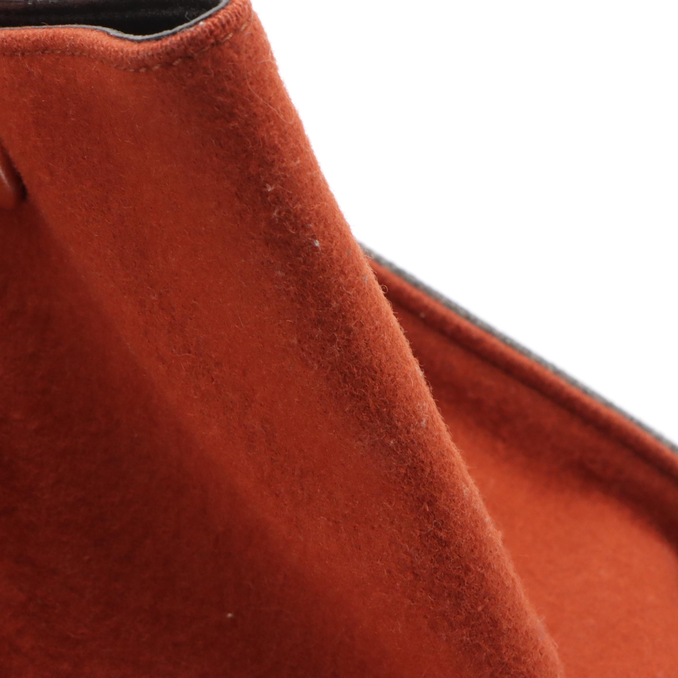 Céline Trapèze Two-Way Bag in Bicolor Felted Wool and Black Leather