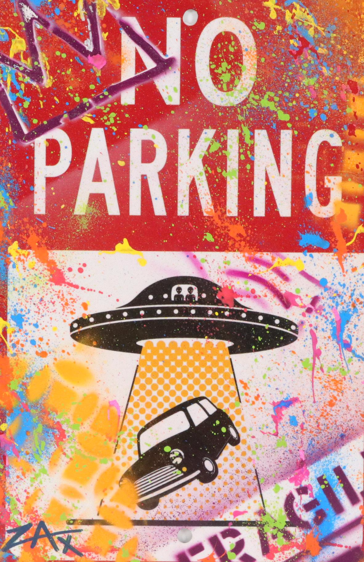 E.M. Zax Hand-Painted "No Parking" Sign, 2023