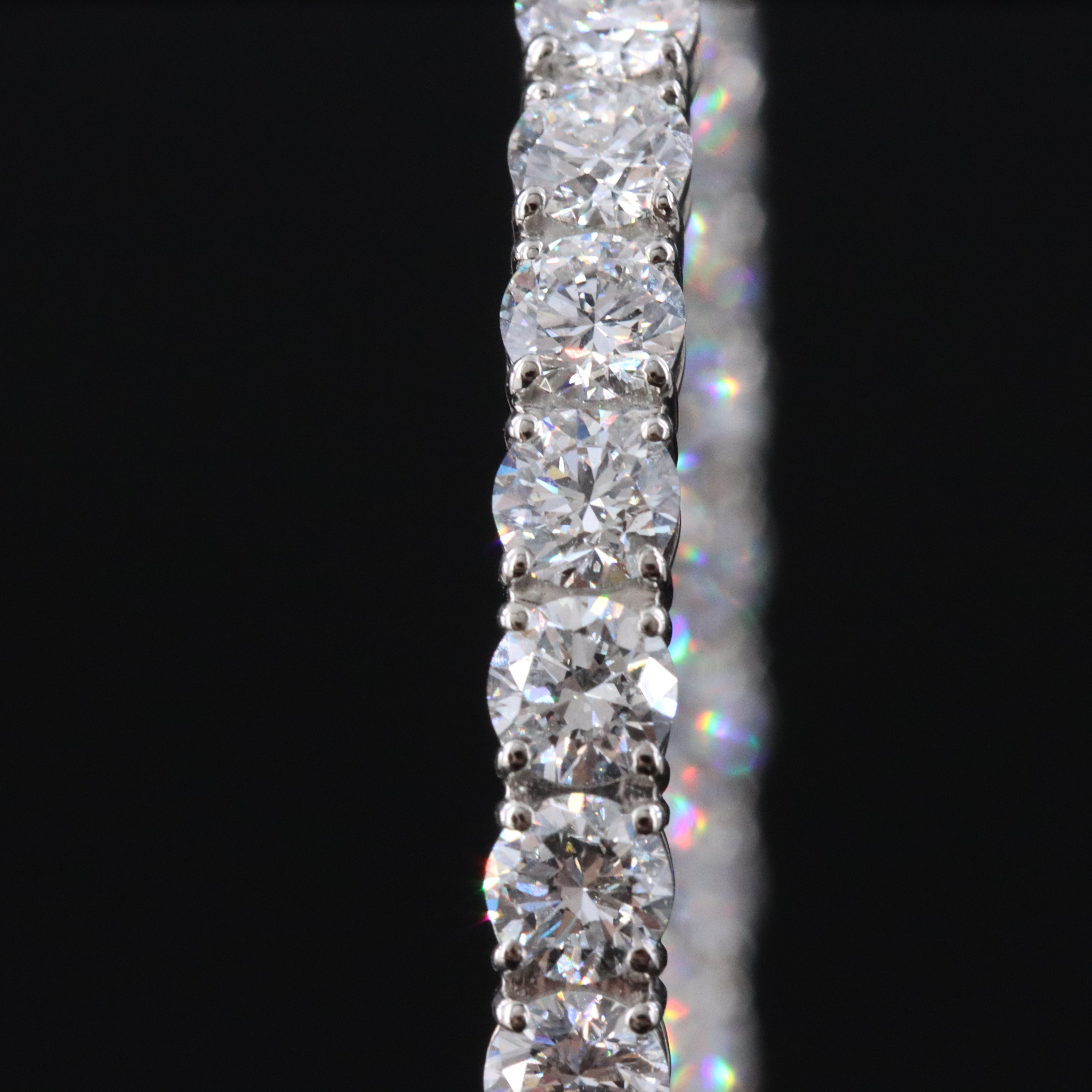 Platinum 11.10 CTW Lab Grown Diamond Inside Out Hoop Earrings