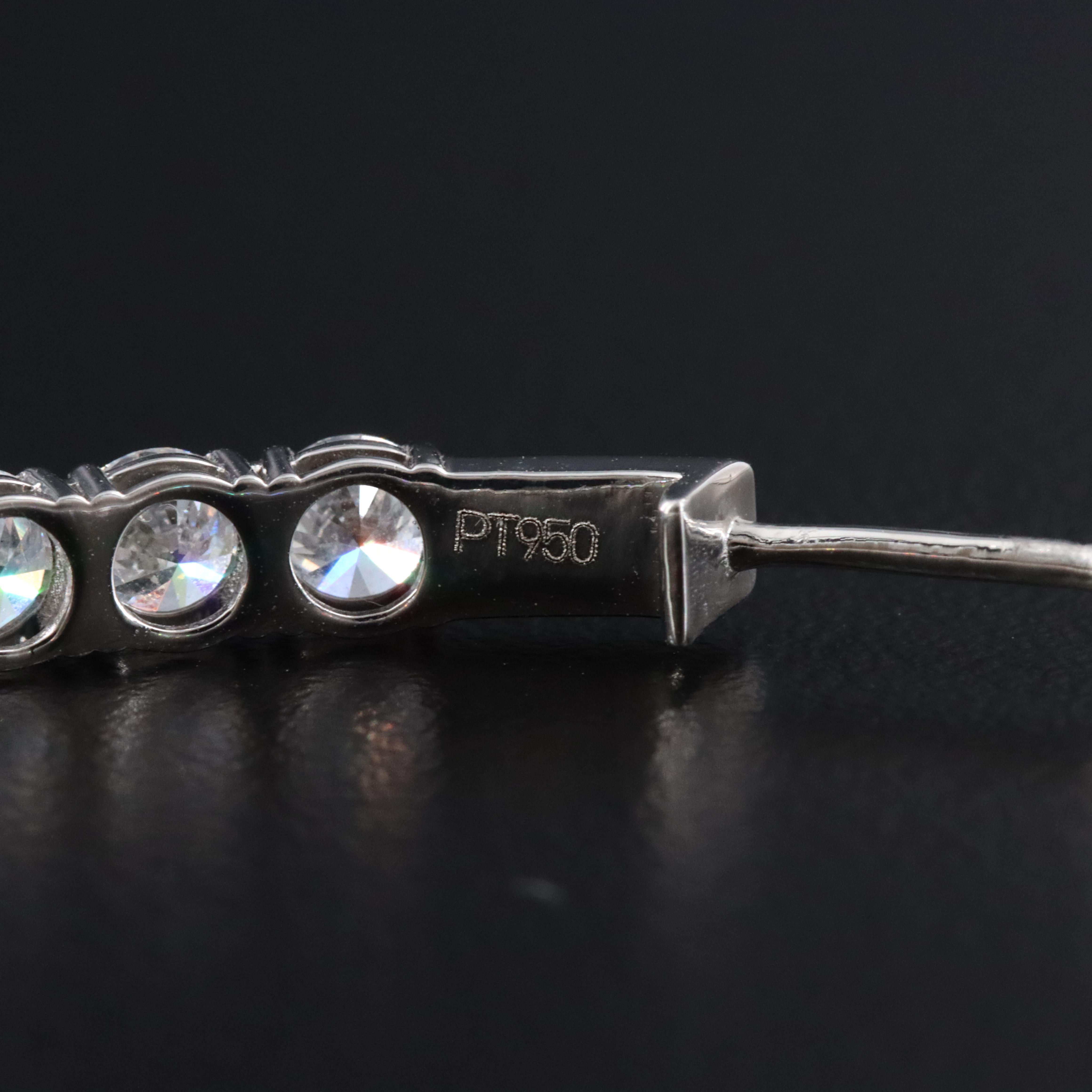 Platinum 11.10 CTW Lab Grown Diamond Inside Out Hoop Earrings