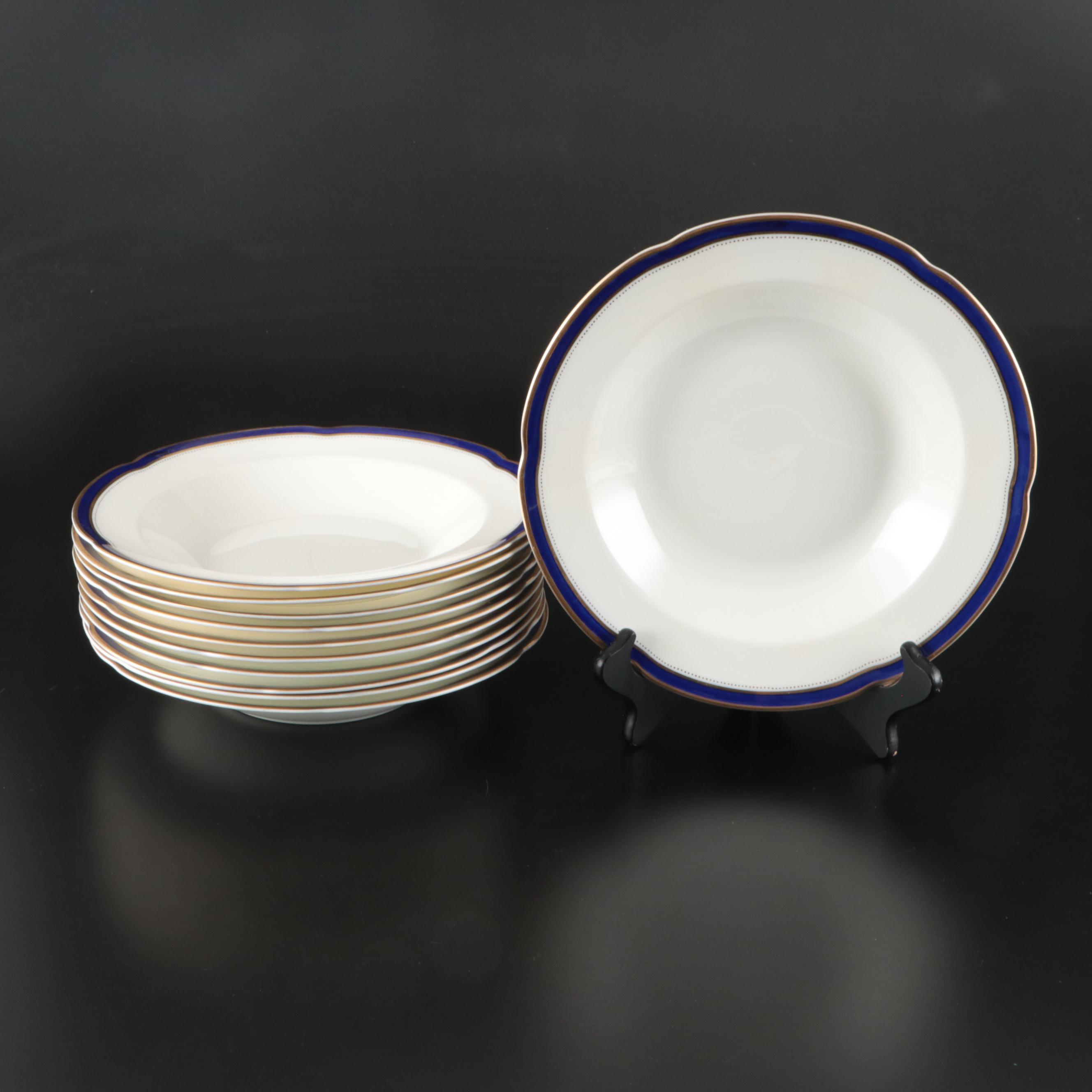 Crescent Bone China Dinnerware with Spode "Knightsbridge" Tray and Horchow Mugs