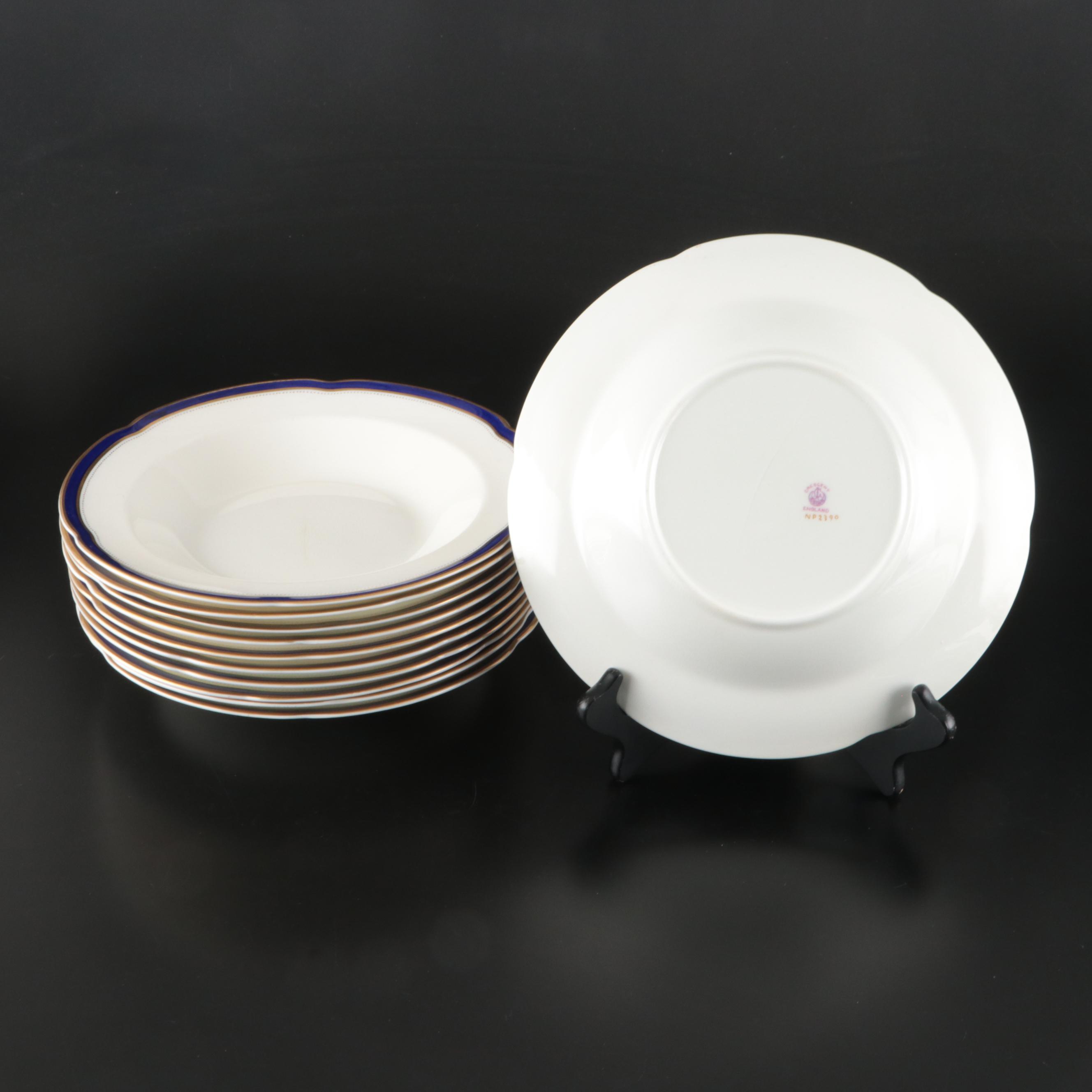 Crescent Bone China Dinnerware with Spode "Knightsbridge" Tray and Horchow Mugs