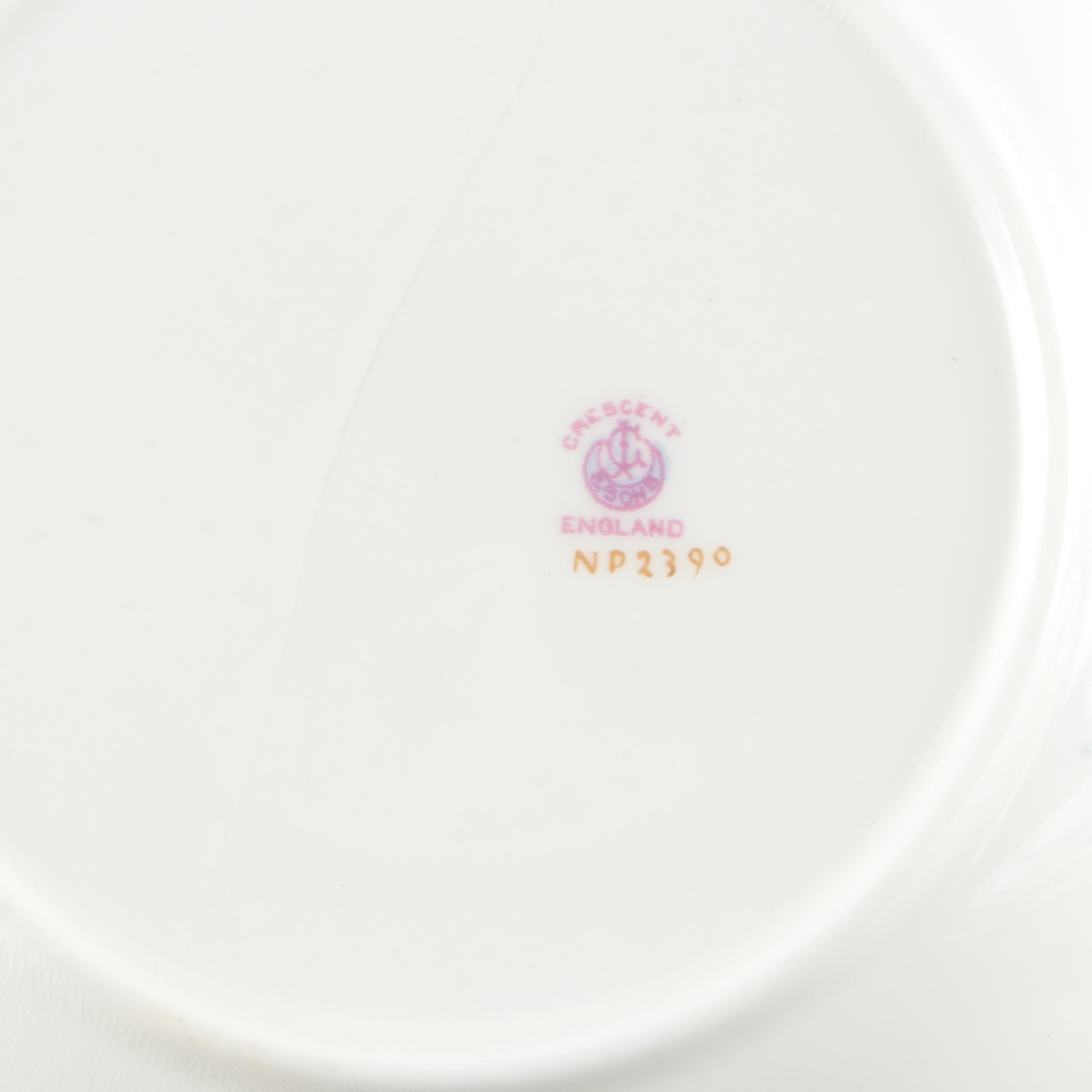 Crescent Bone China Dinnerware with Spode "Knightsbridge" Tray and Horchow Mugs