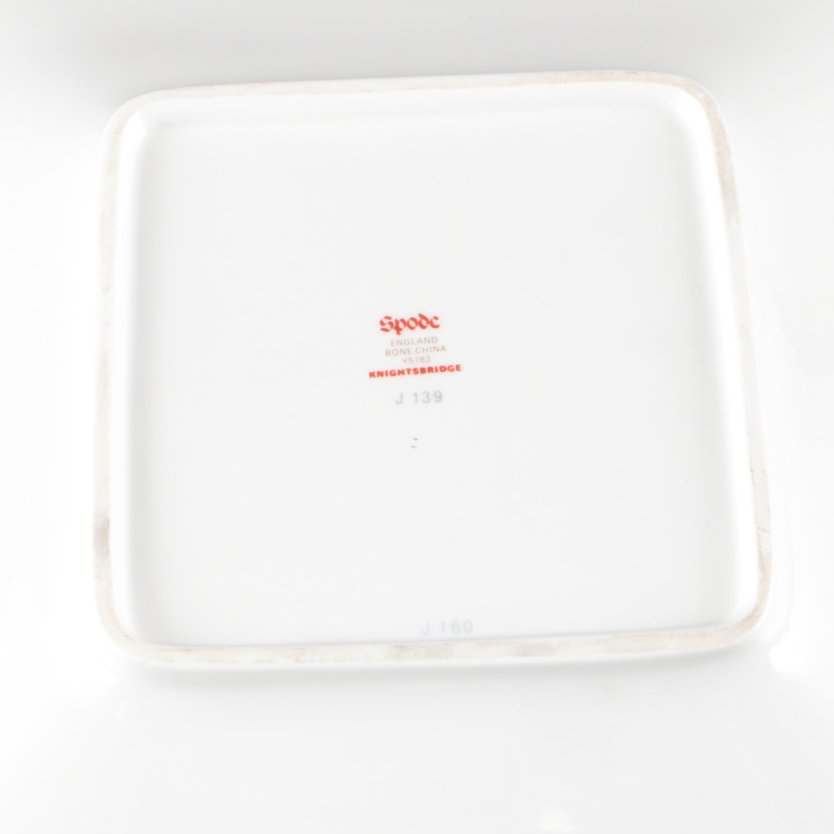 Crescent Bone China Dinnerware with Spode "Knightsbridge" Tray and Horchow Mugs