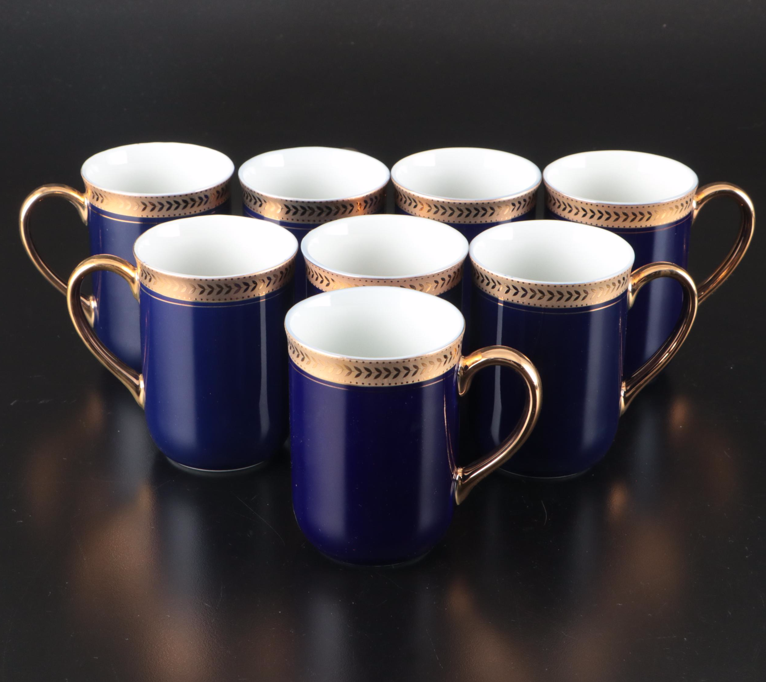 Crescent Bone China Dinnerware with Spode "Knightsbridge" Tray and Horchow Mugs