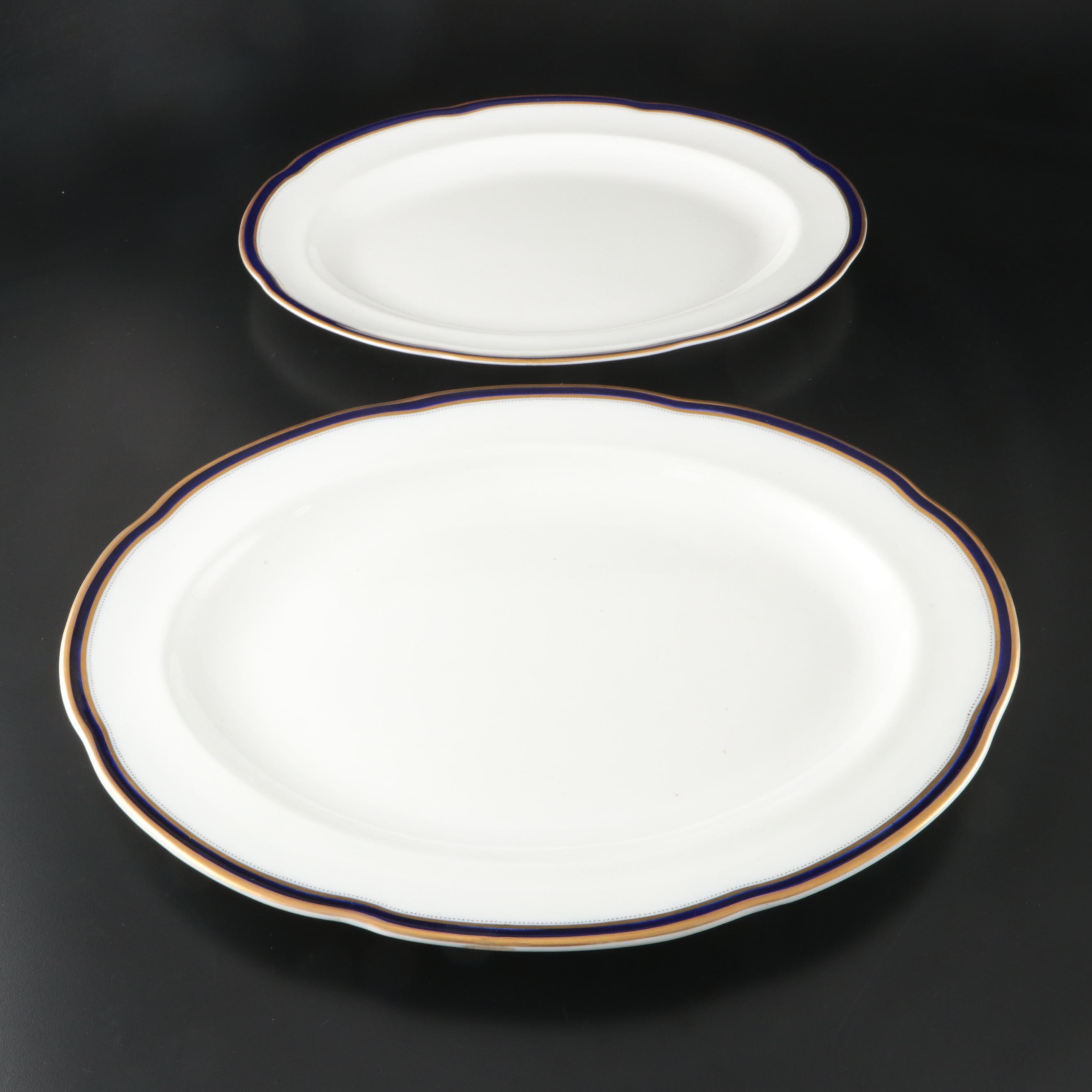 Crescent Bone China Dinnerware with Spode "Knightsbridge" Tray and Horchow Mugs