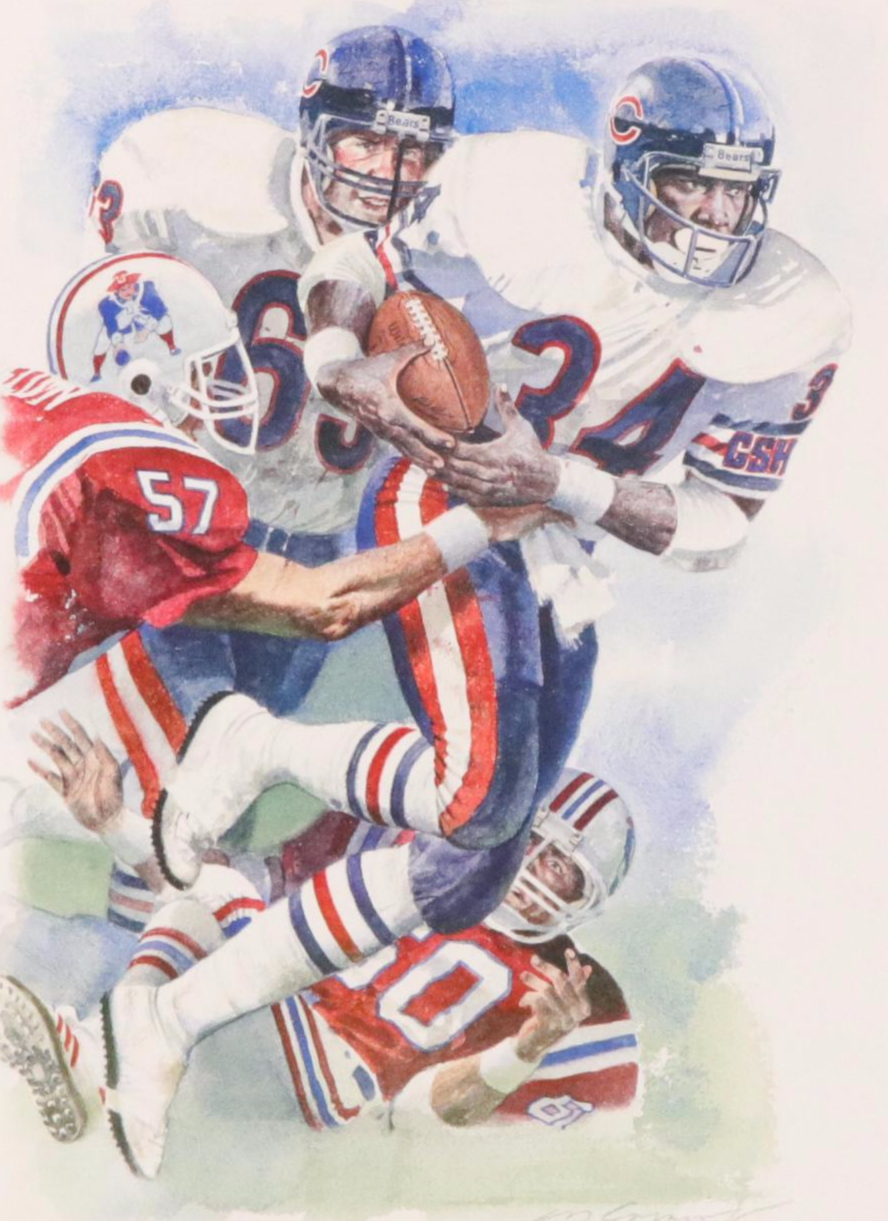 Offset Lithograph Poster "Super Bowl XX: Chicago Bears Vs. New England Patriots"