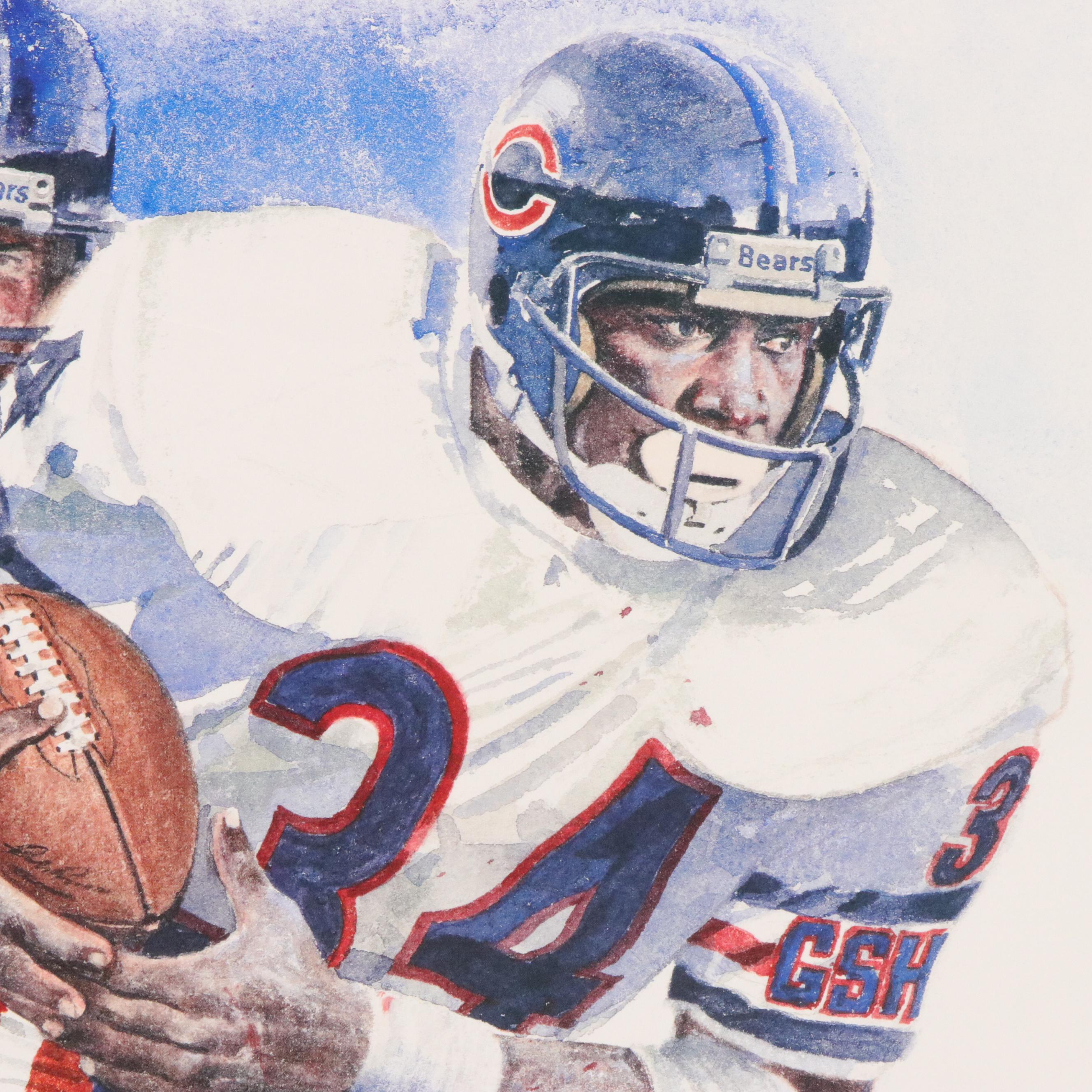 Offset Lithograph Poster "Super Bowl XX: Chicago Bears Vs. New England Patriots"