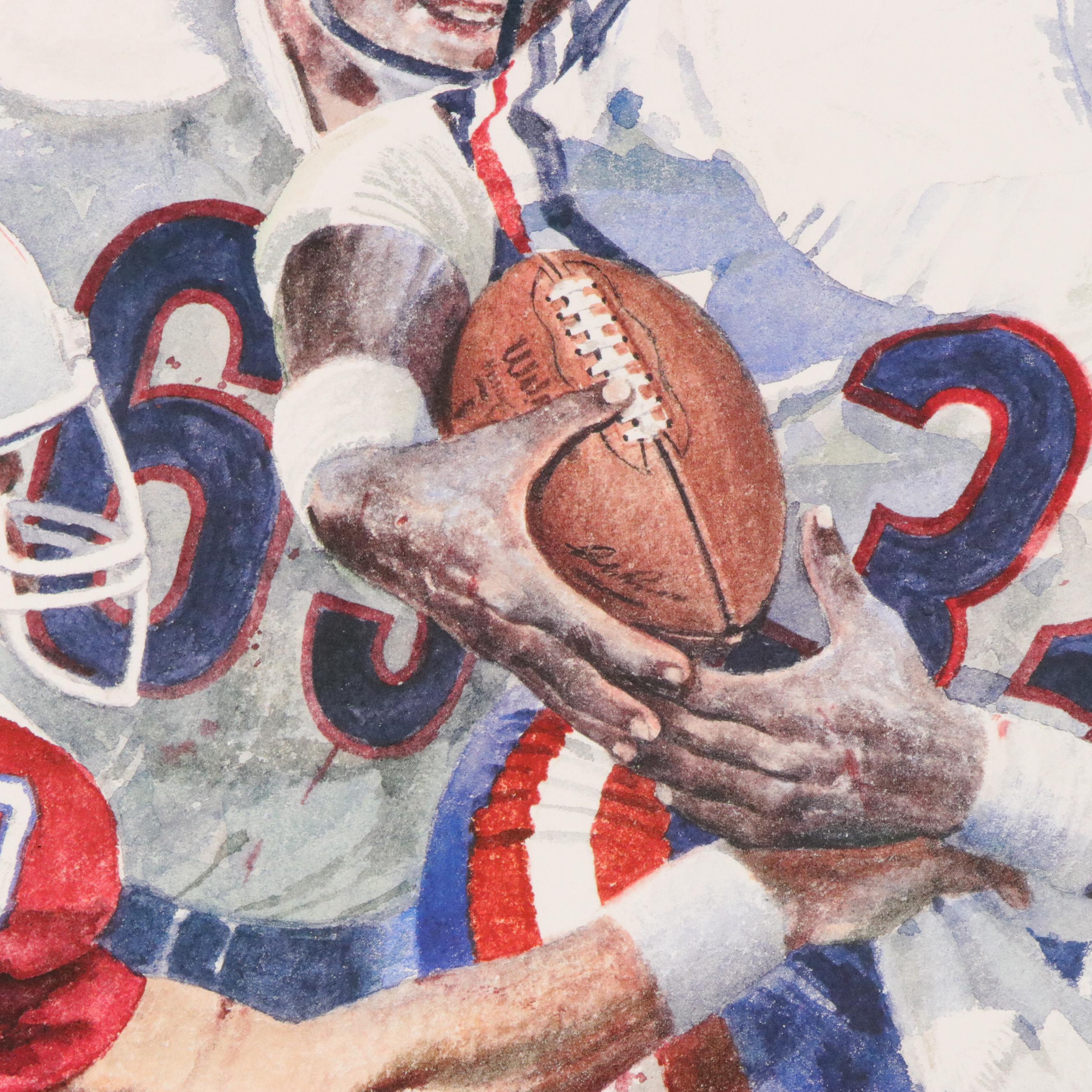 Offset Lithograph Poster "Super Bowl XX: Chicago Bears Vs. New England Patriots"