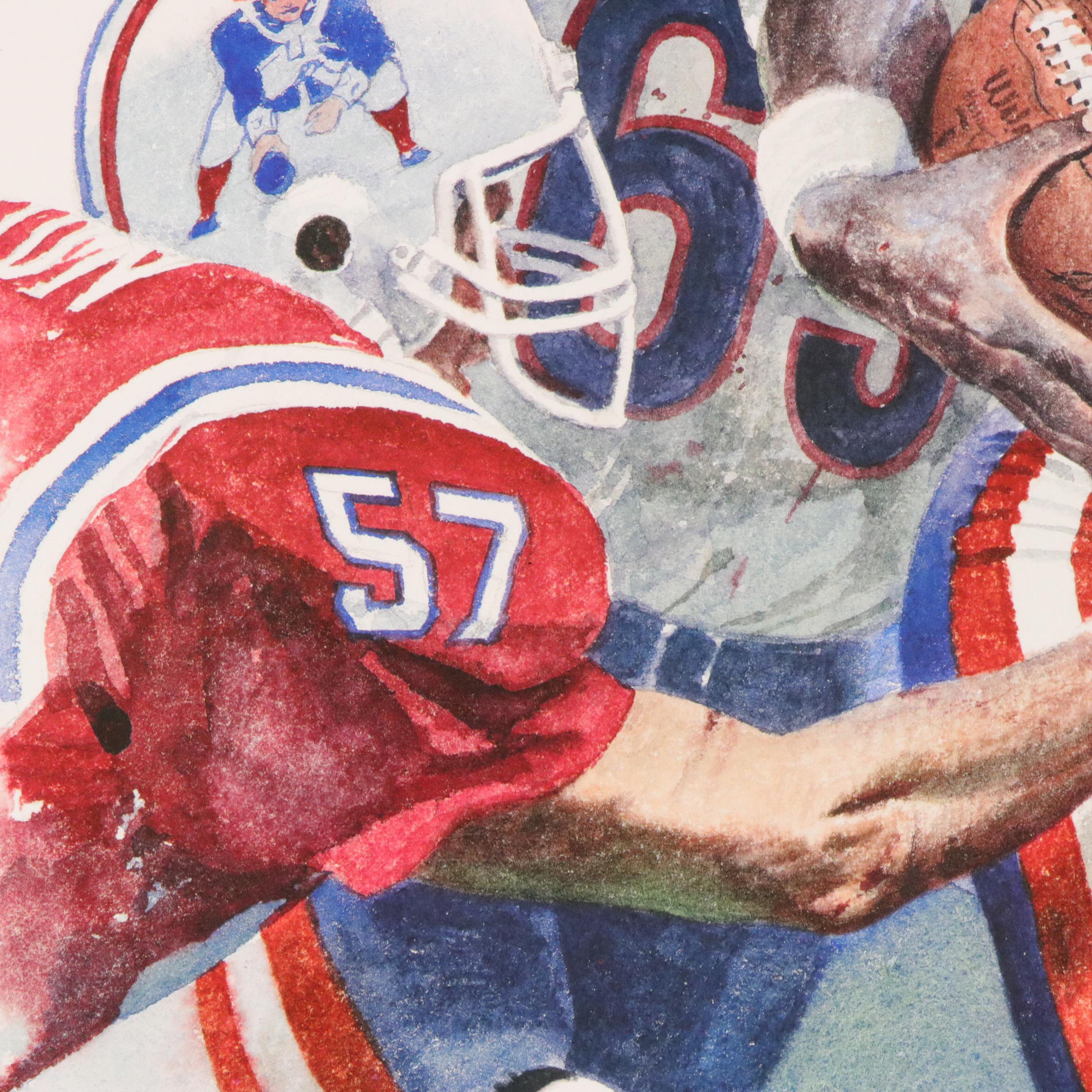 Offset Lithograph Poster "Super Bowl XX: Chicago Bears Vs. New England Patriots"