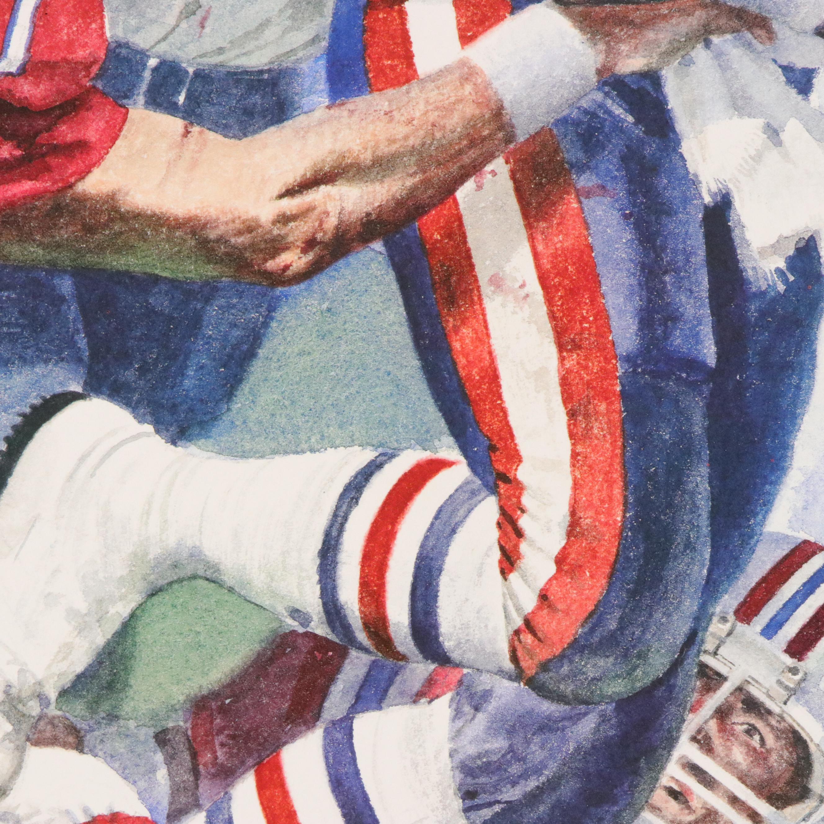 Offset Lithograph Poster "Super Bowl XX: Chicago Bears Vs. New England Patriots"