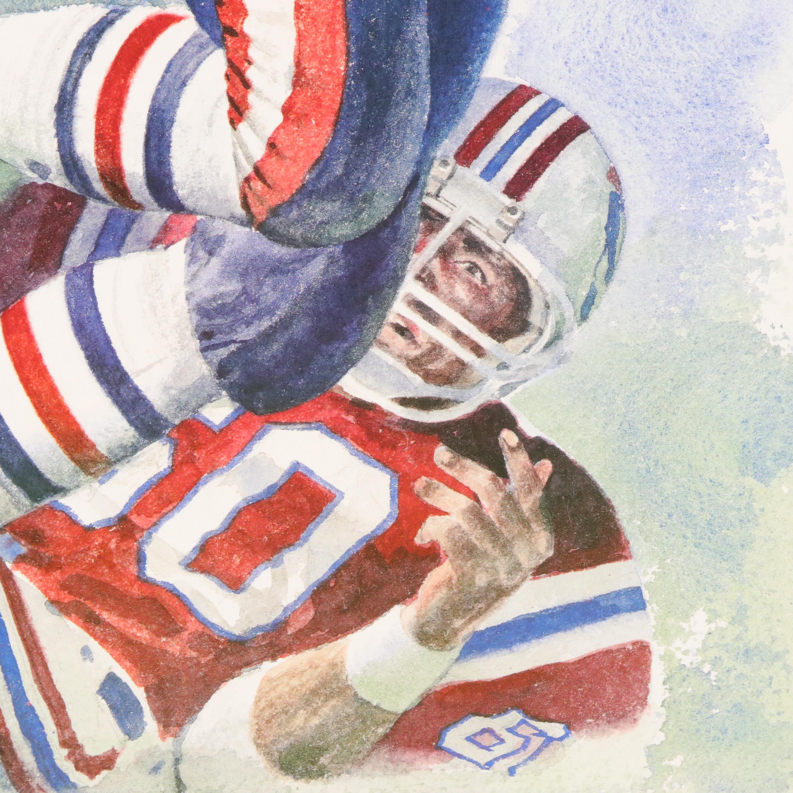 Offset Lithograph Poster "Super Bowl XX: Chicago Bears Vs. New England Patriots"