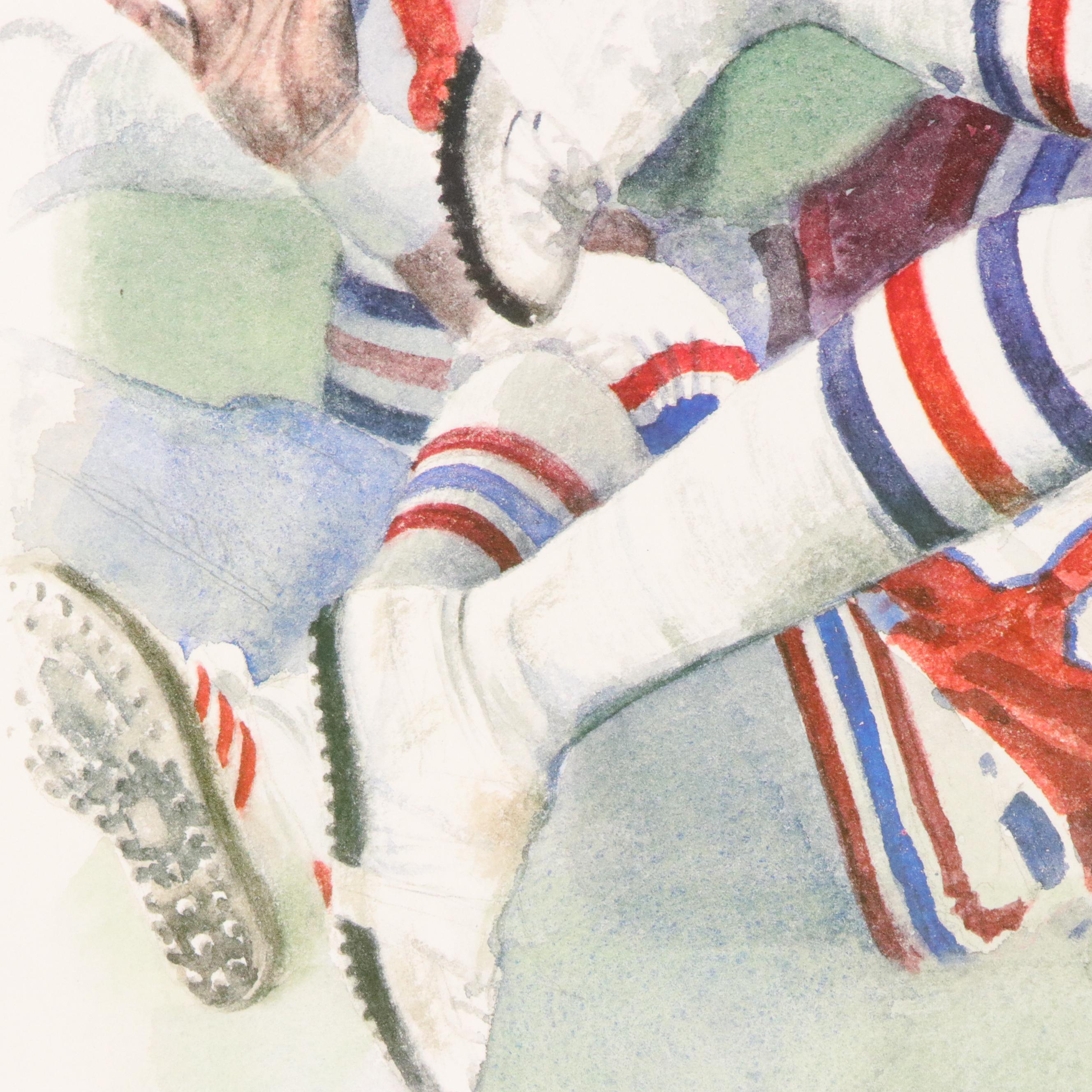 Offset Lithograph Poster "Super Bowl XX: Chicago Bears Vs. New England Patriots"