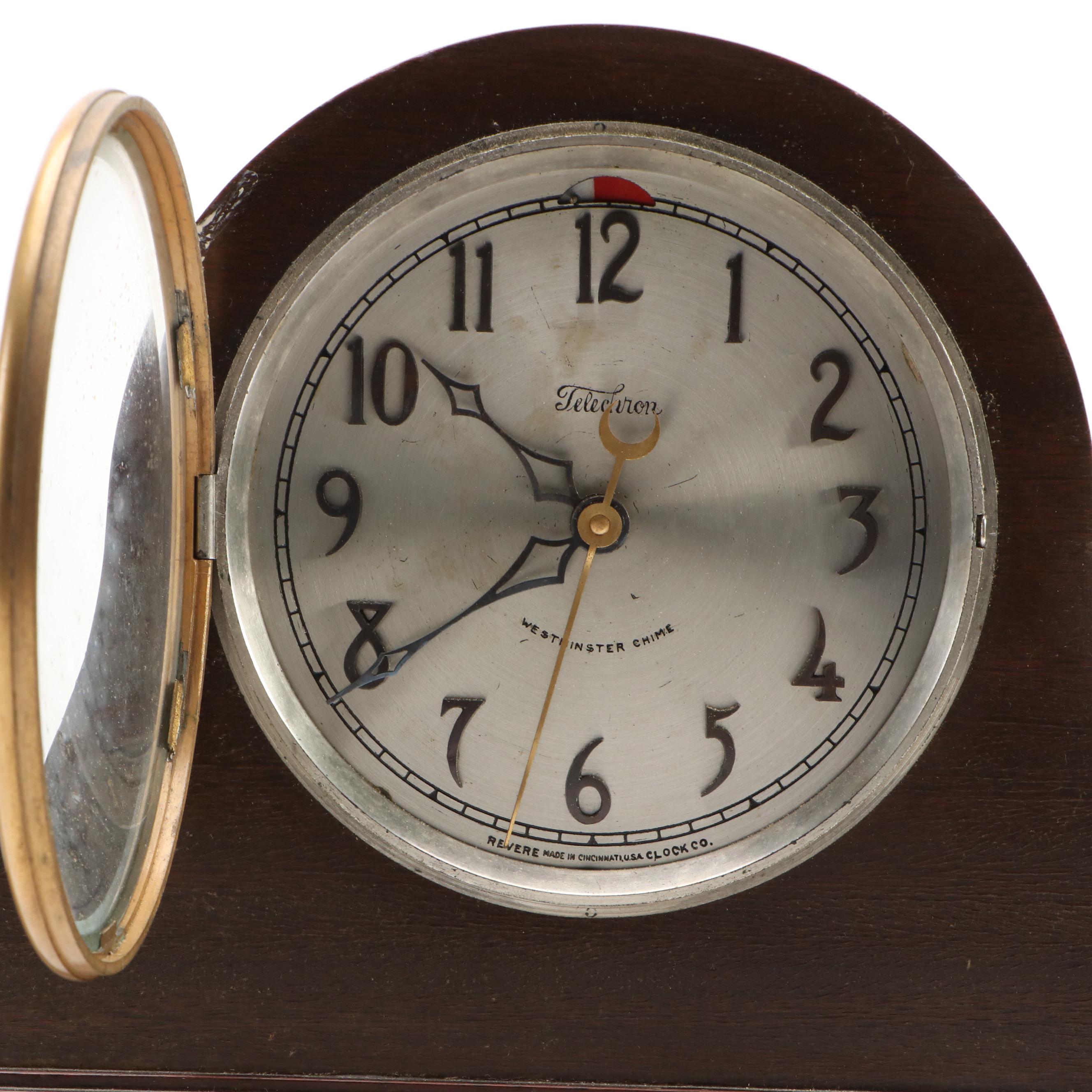 The Revere Clock Co. Telechron Westminster Chime Electric Mantel Clock, 1920's