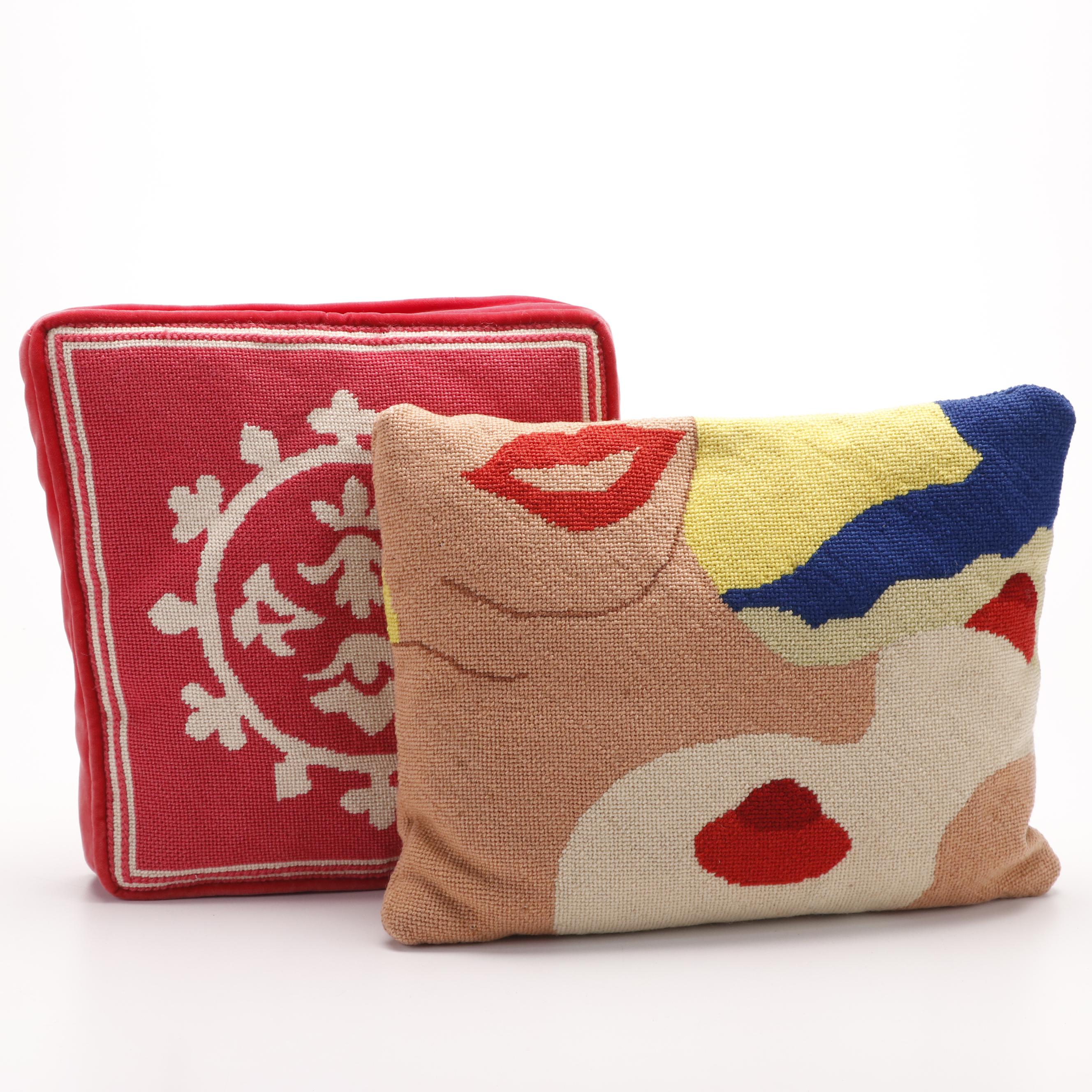 Handmade Needlepoint Accent Pillows