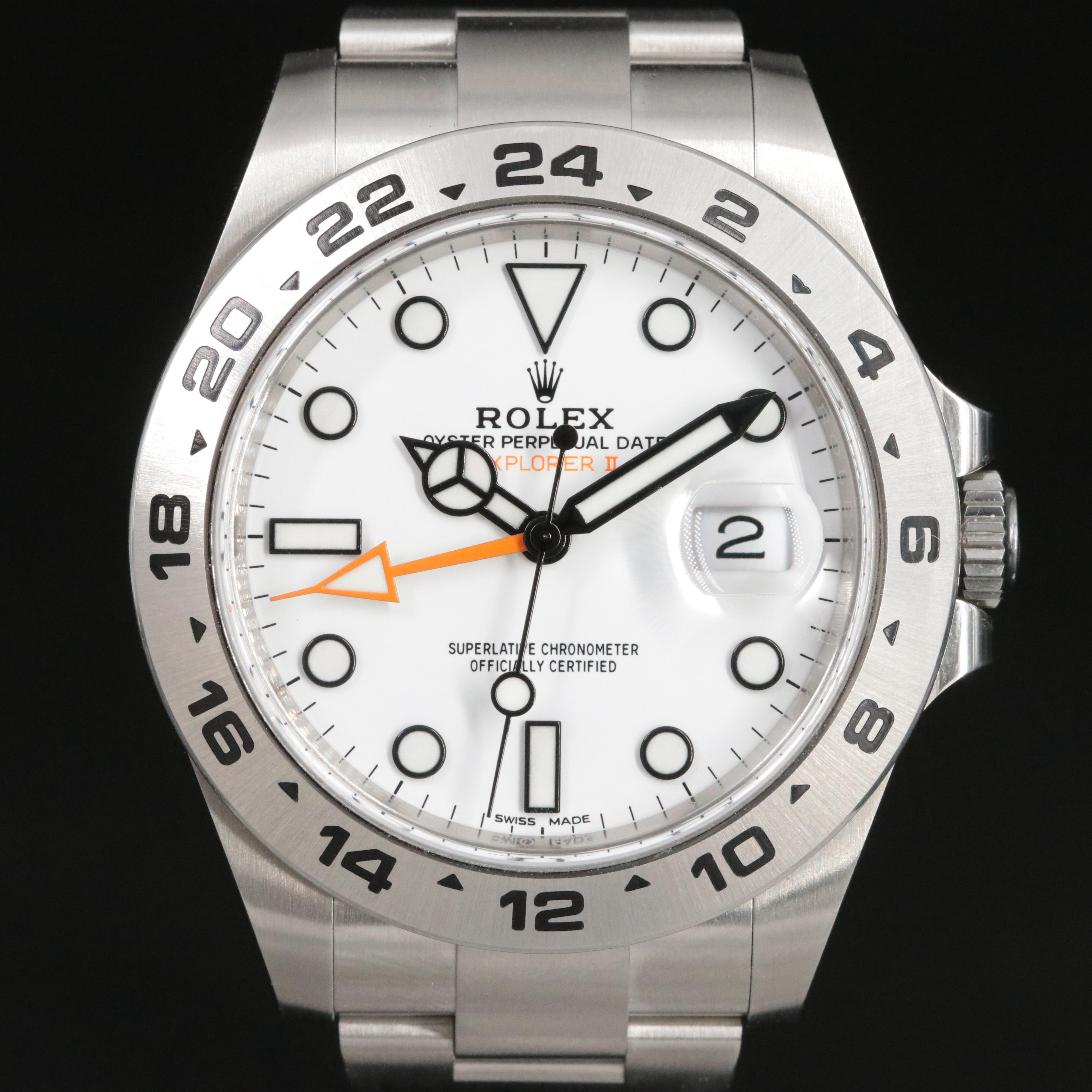 Rolex Oyster Perpetual Date Explorer II Polar White Dial Watch
