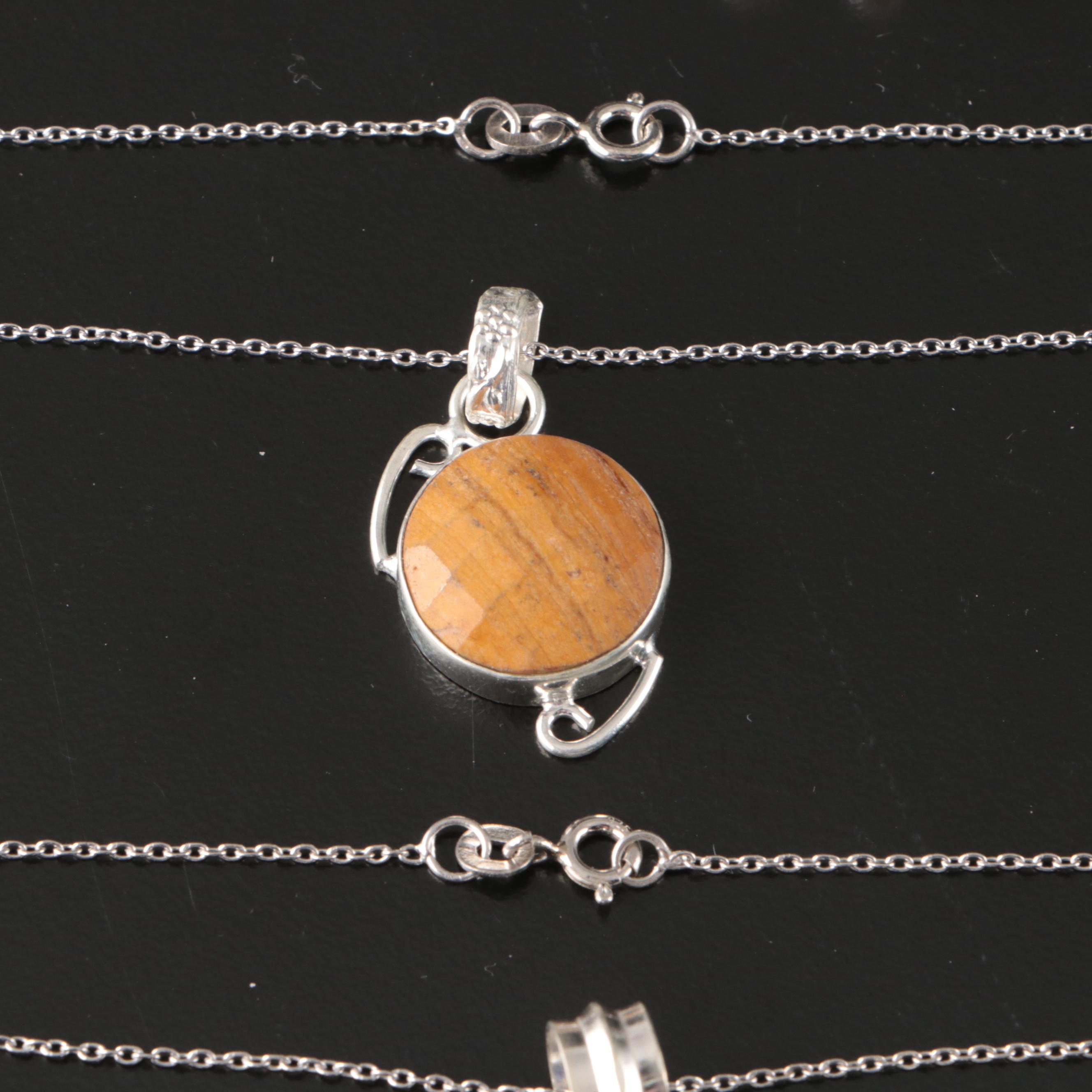 17 Assorted Sterling Silver Bracelets, Earrings, Necklaces, Pendants, and Rings