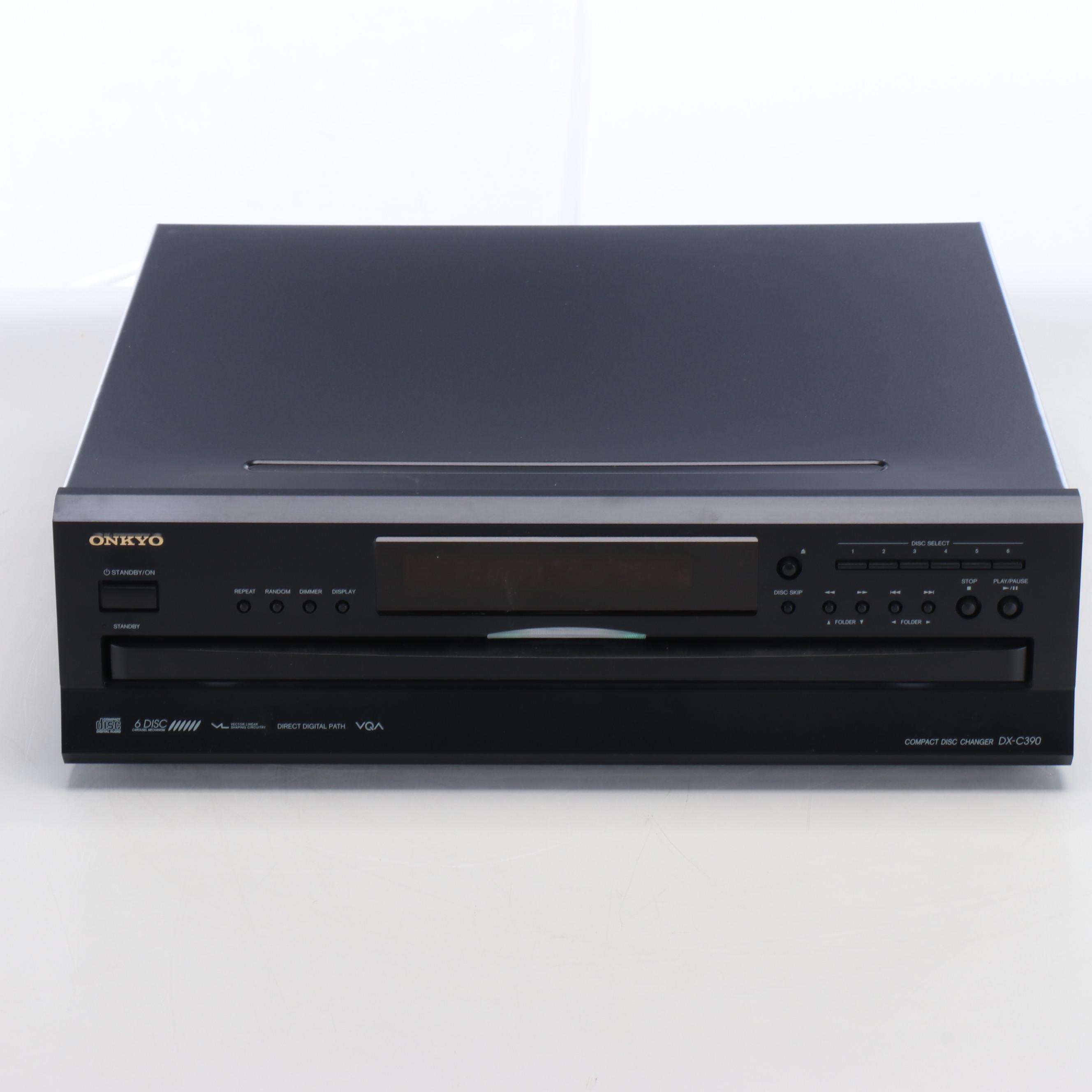Onkyo CD Changer with Remote and Audio Cables, Model DX-C390