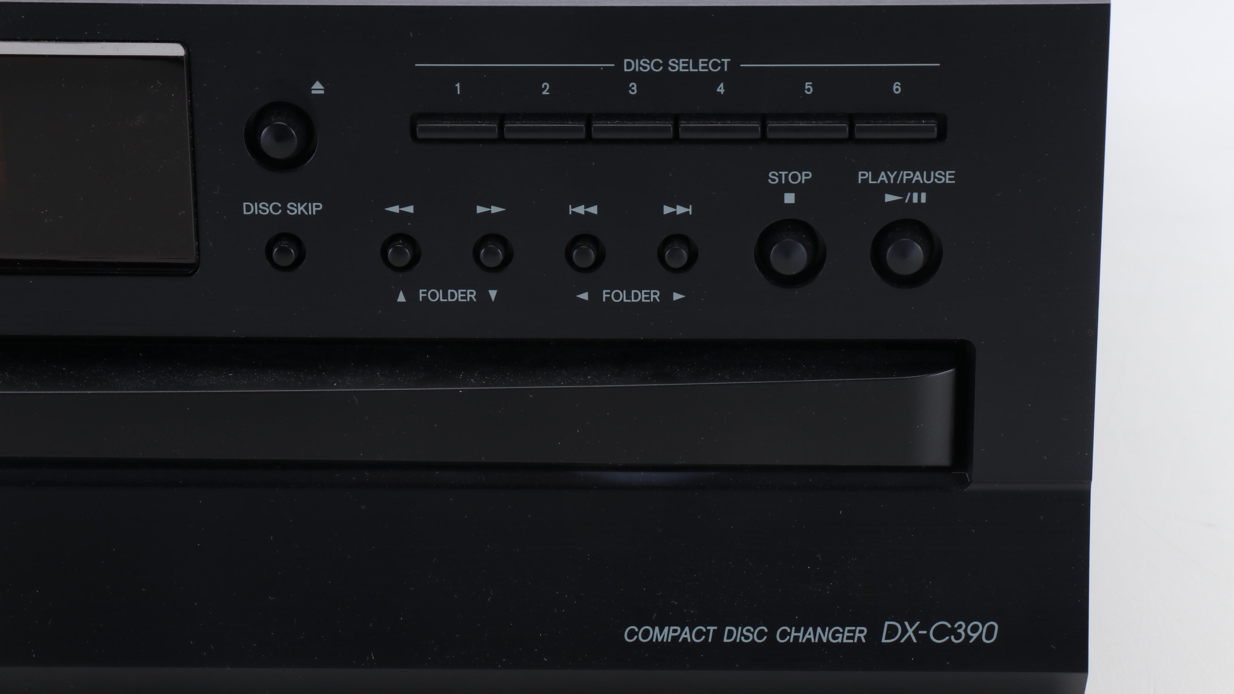 Onkyo CD Changer with Remote and Audio Cables, Model DX-C390