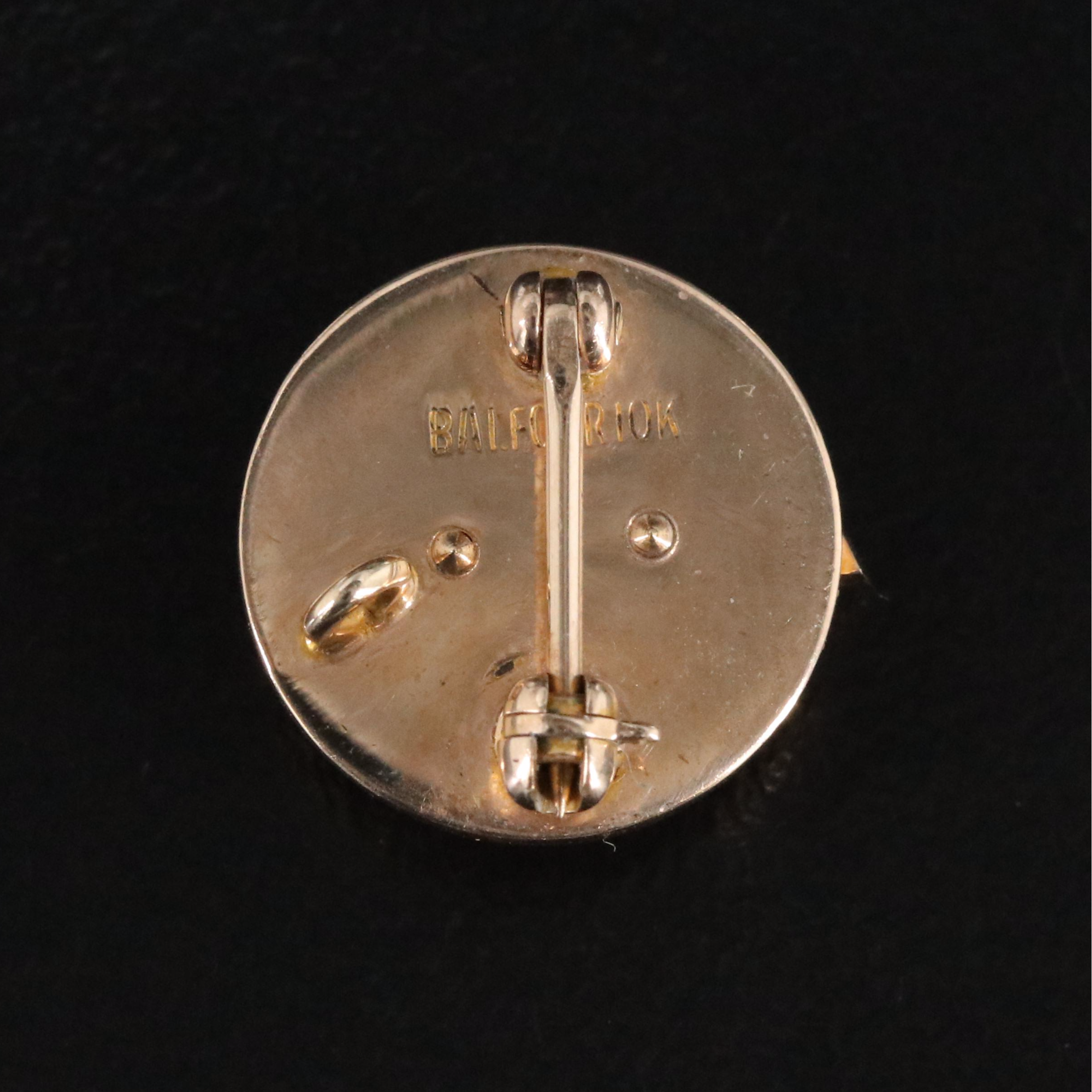 Vintage Avon 10K Black Onyx and Pearl Award Pin