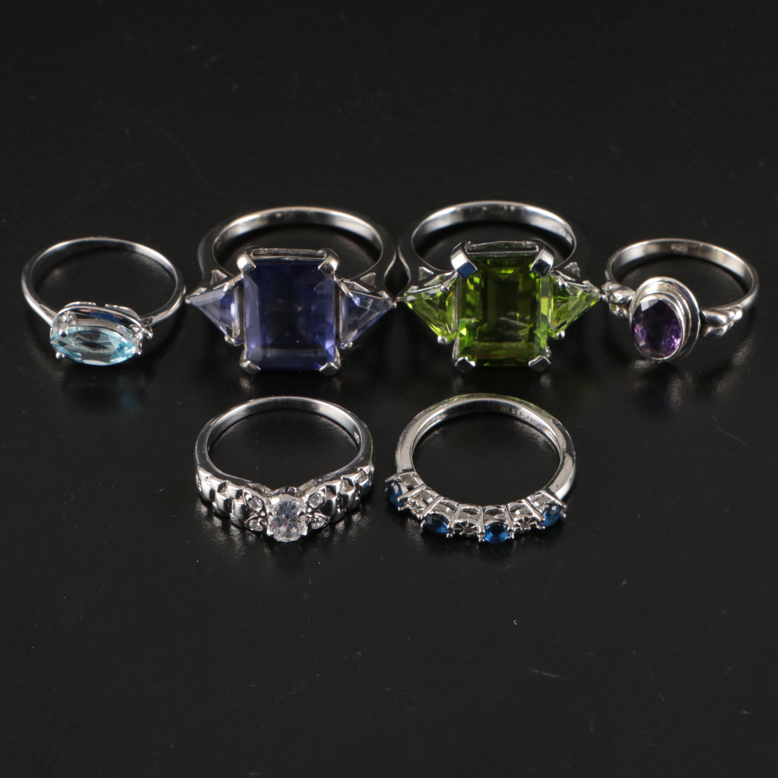 17 Assorted Sterling Silver Bracelets, Earrings, Necklaces, Pendants, and Rings