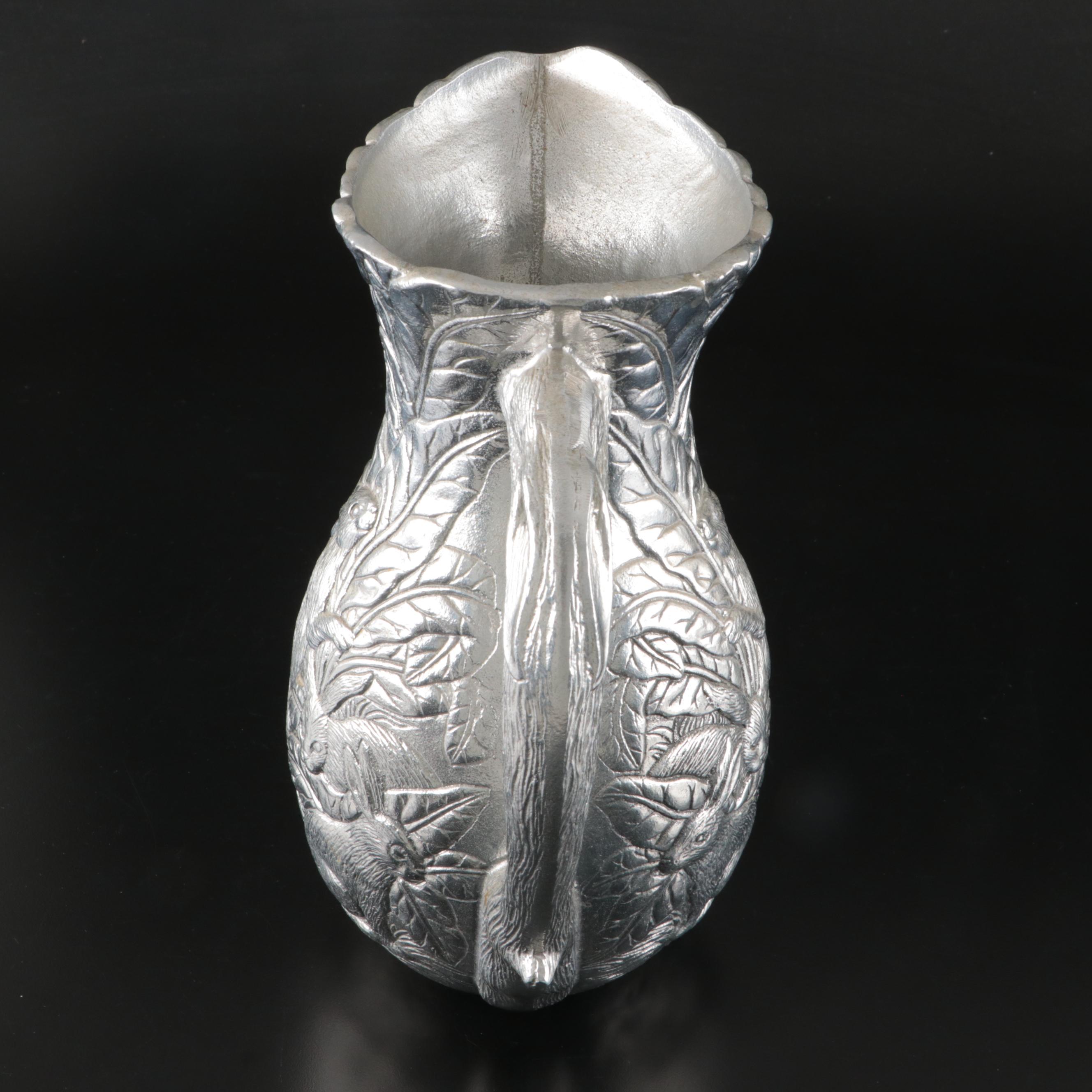 Arthur Court "Bunnies" Water Pitcher and Oblong Tray