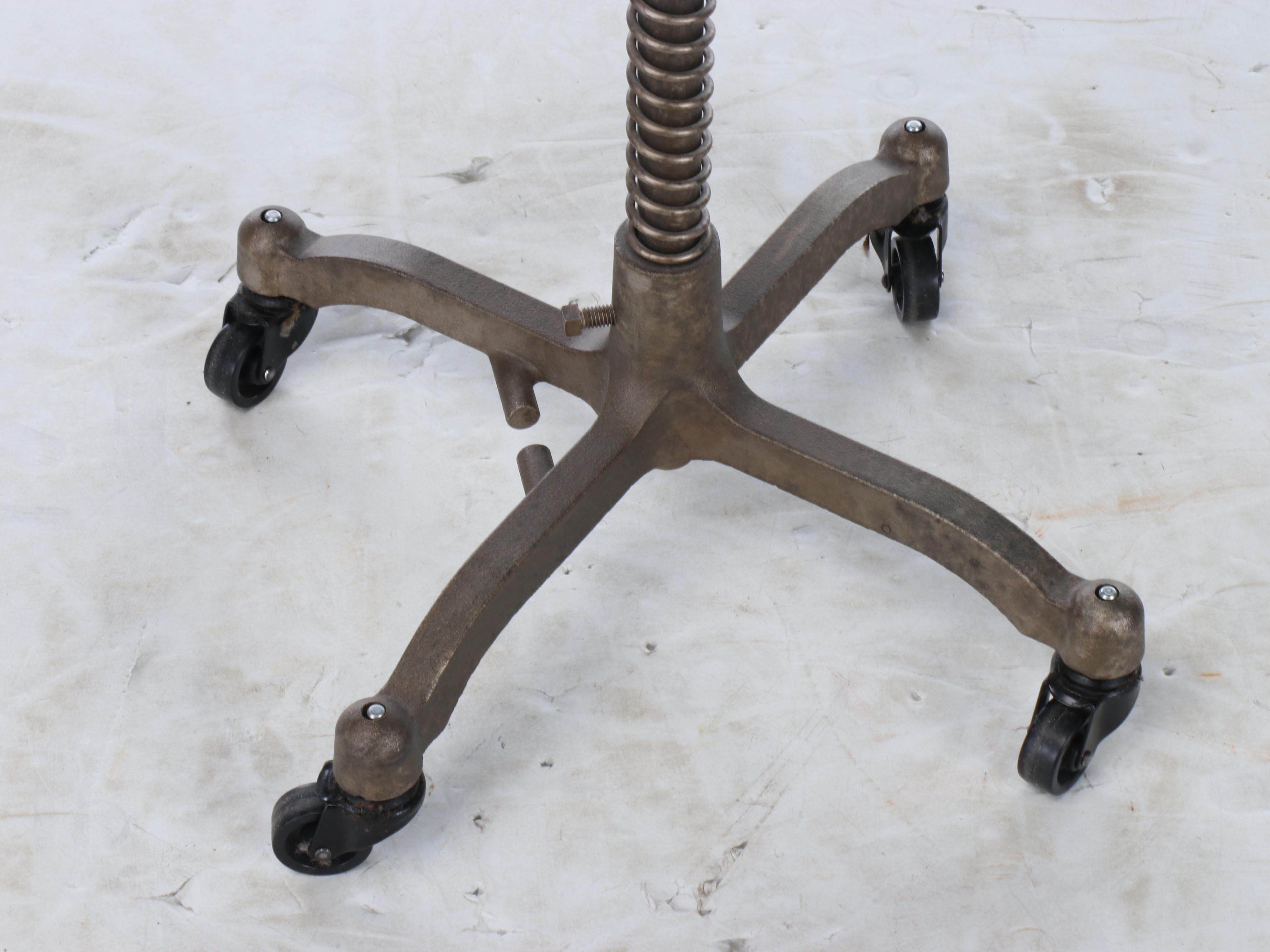 Metal and Fabric Wheeled Dress Form Mannequin, Early to Mid-20th Century