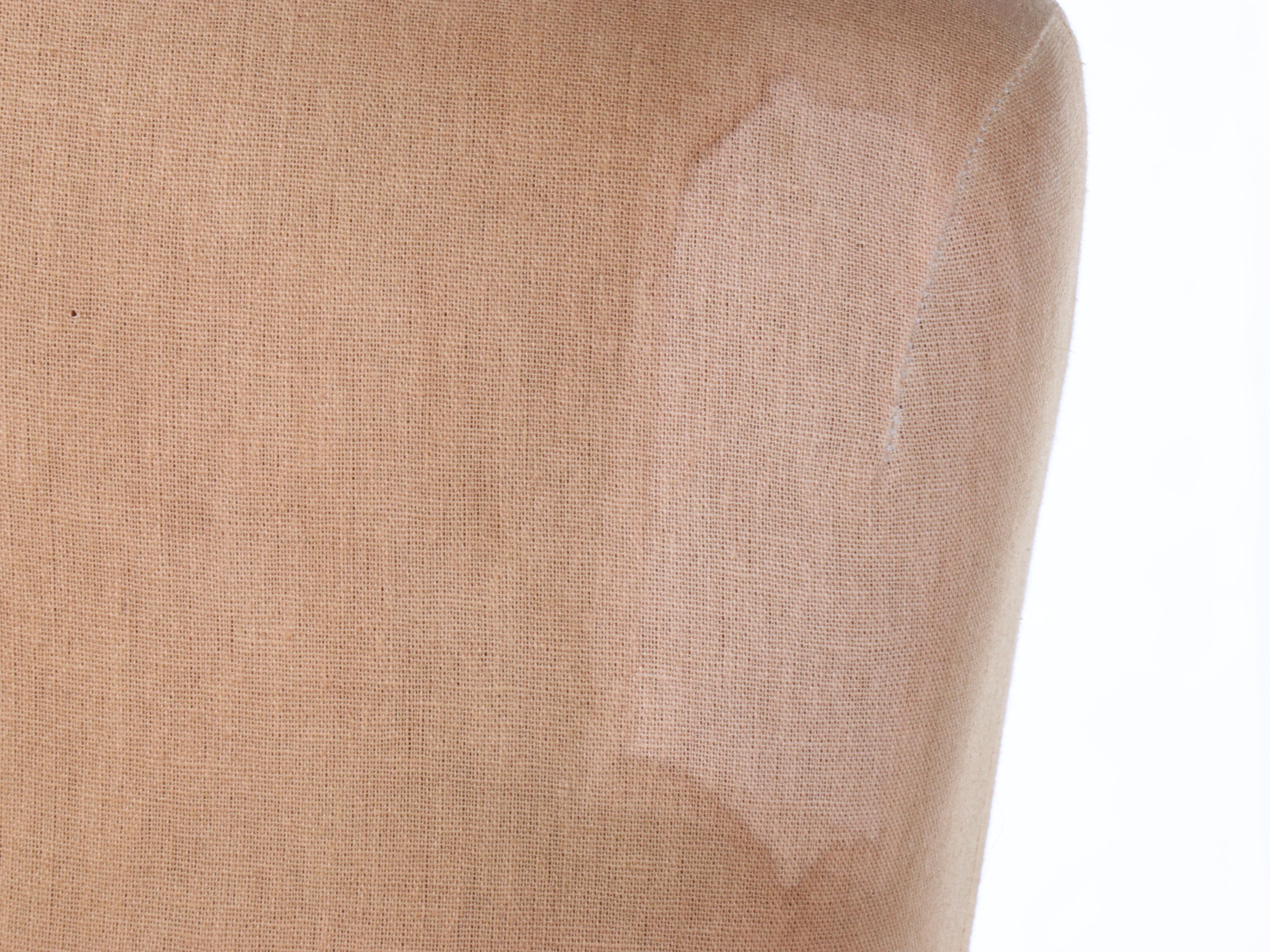 Metal and Fabric Wheeled Dress Form Mannequin, Early to Mid-20th Century