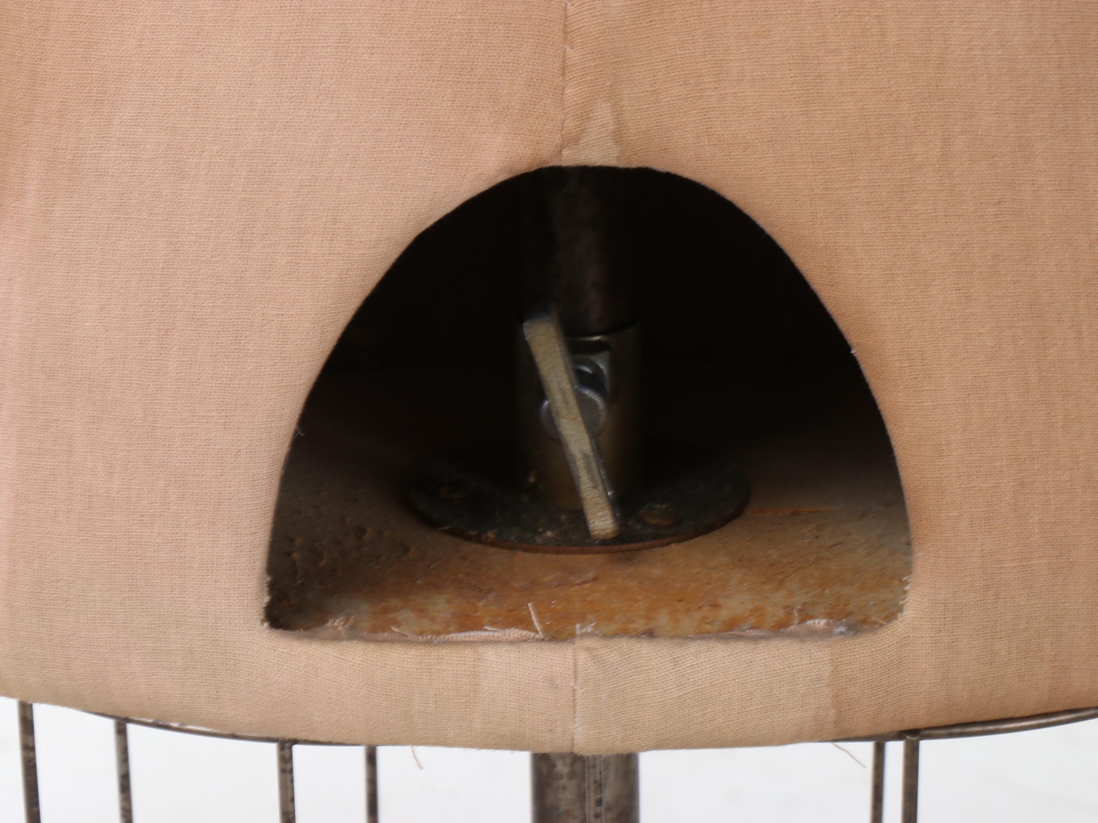 Metal and Fabric Wheeled Dress Form Mannequin, Early to Mid-20th Century