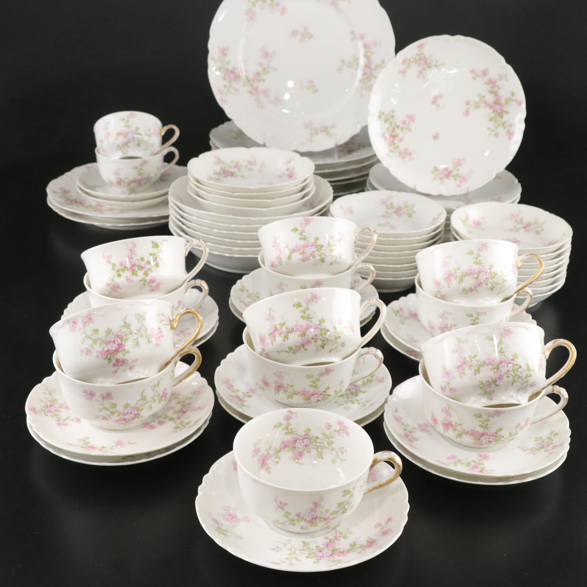Haviland & Co. "Schleiger 29" Limoges Flat Cups, Saucers & More