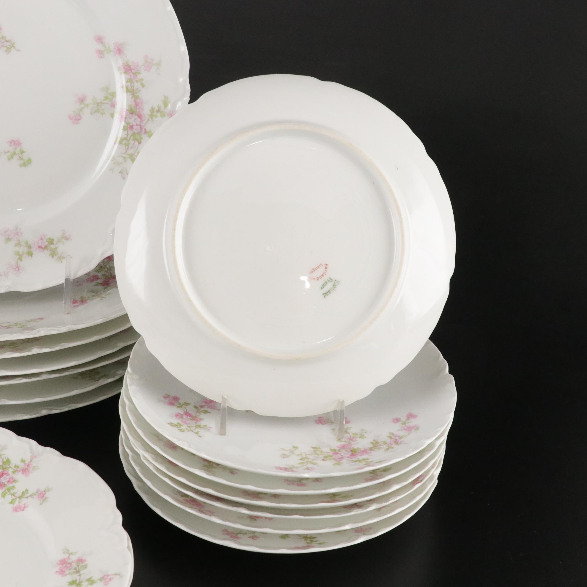 Haviland & Co. "Schleiger 29" Limoges Flat Cups, Saucers & More