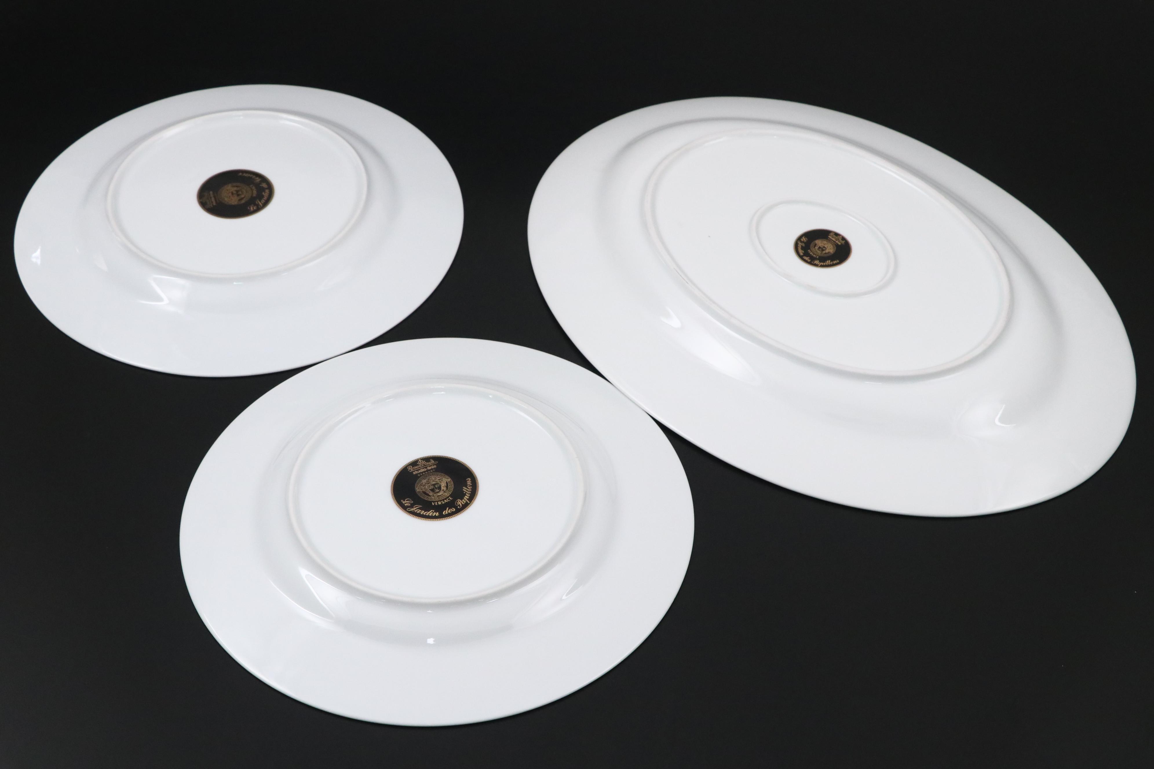 Rosenthal Versace "Le Jardin" Porcelain Plates and Bowls with Tray