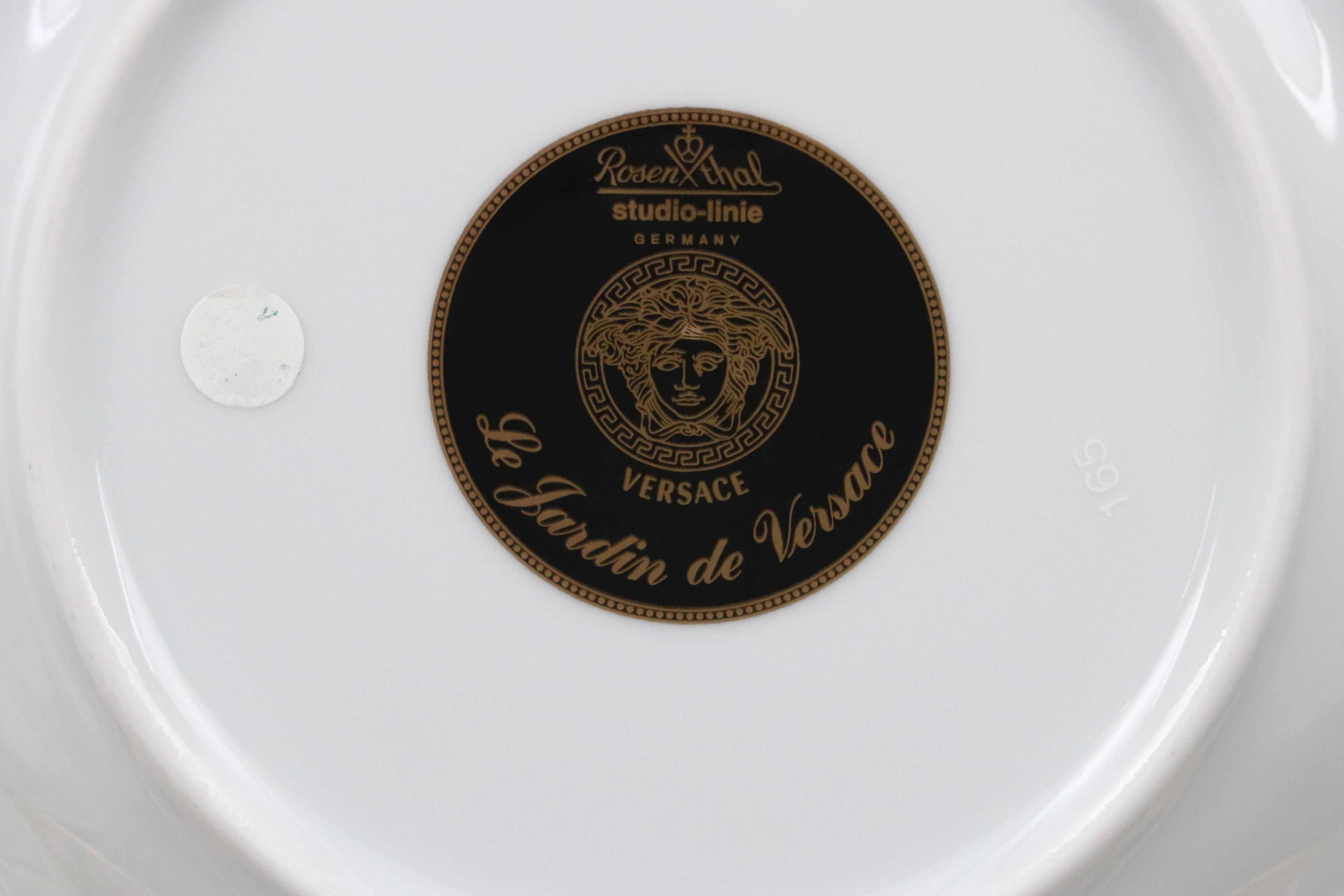 Rosenthal Versace "Le Jardin" Porcelain Plates and Bowls with Tray